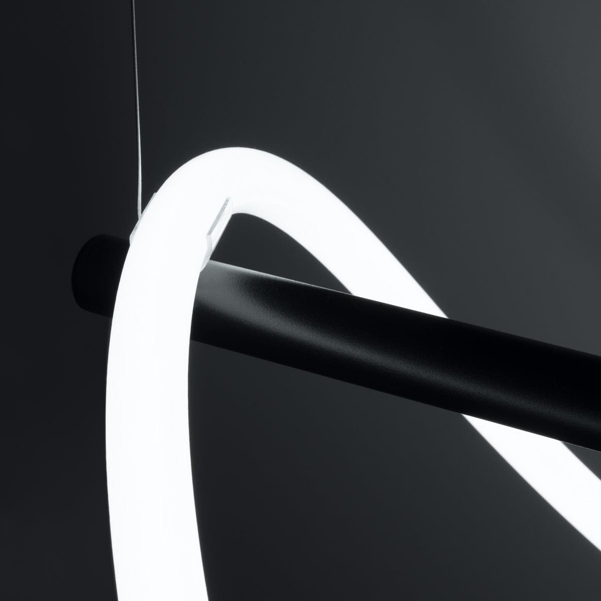 Sollux Lighting GALASKE LED Pendant Lamp - 84 Black - 2700K-6500K Adjustable Light - Modern Twisted Design - Energy-Efficient Loft Style