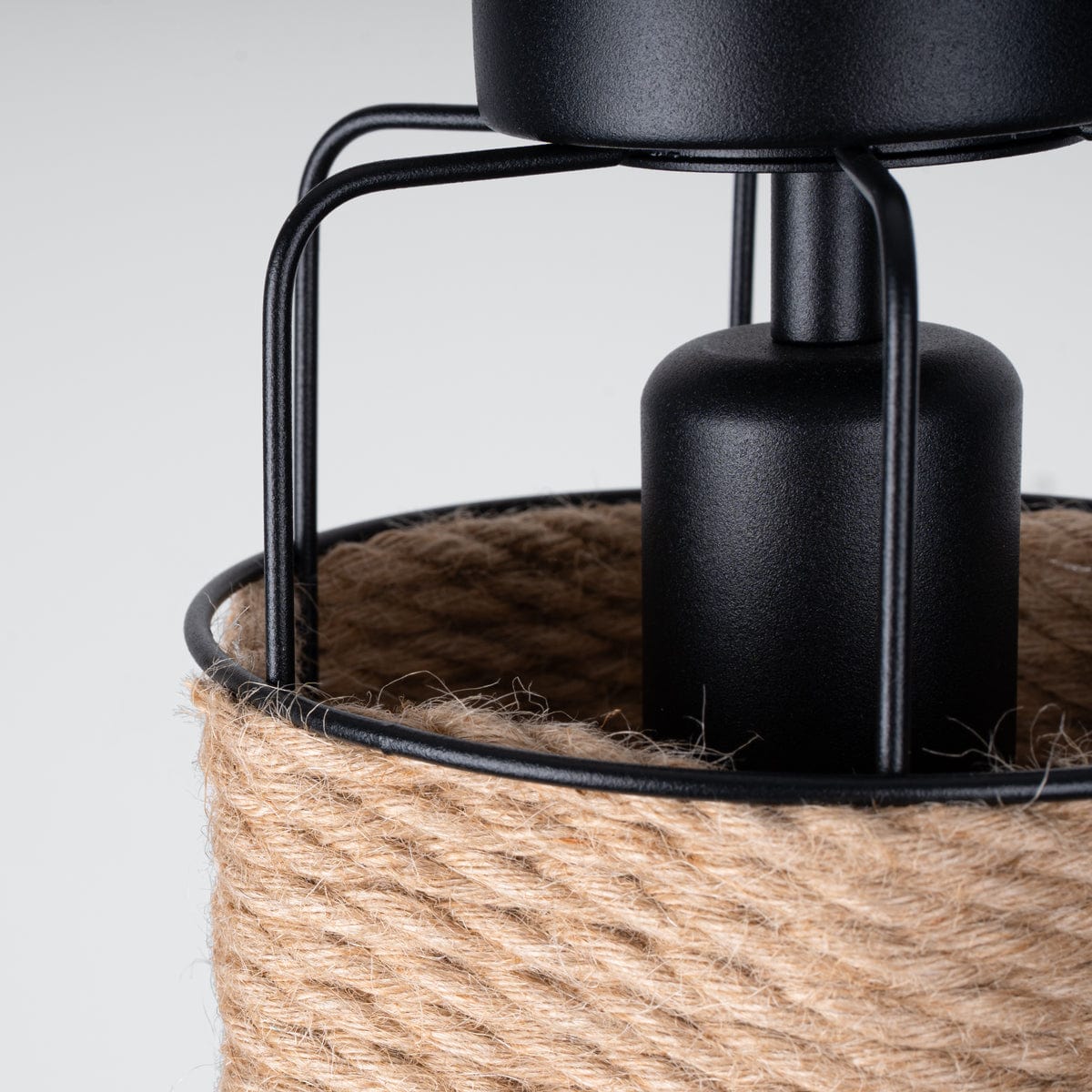 Sollux Lighting Gizur Ceiling Lamp - Modern Loft Style - Black Steel and Natural Wood - Warm Light with Decorative Bulb - Versatile for Any Interior - Unique Design Accent