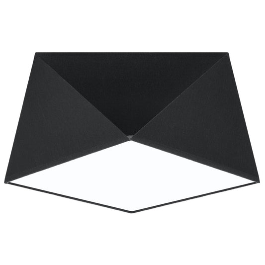 Sollux Lighting HEXA Black Ceiling Lamp - Modern Geometric Design - E27 Bulb Compatibility - 3 Color Options - Elegant & Functional Lighting for Any Room