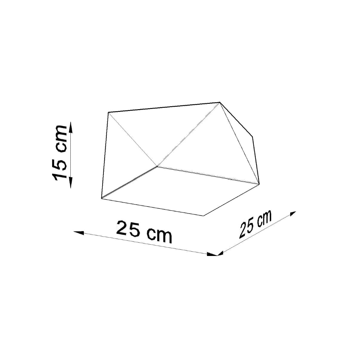 Sollux Lighting HEXA Silver Ceiling Lamp - Geometric Modern Design - E27 Bulb Compatibility - 3 Color Options - Sleek & Functional Lighting for Any Interior