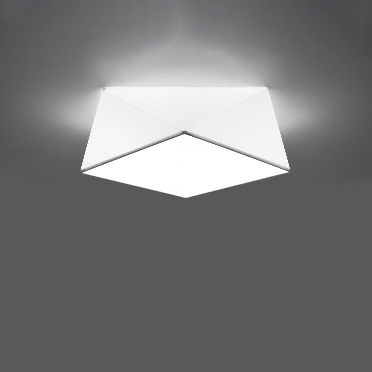 Sollux Lighting HEXA White Ceiling Lamp 35 cm - Modern Geometric Design - E27 Bulb Compatible - Stylish & Durable Lighting for Contemporary Interiors