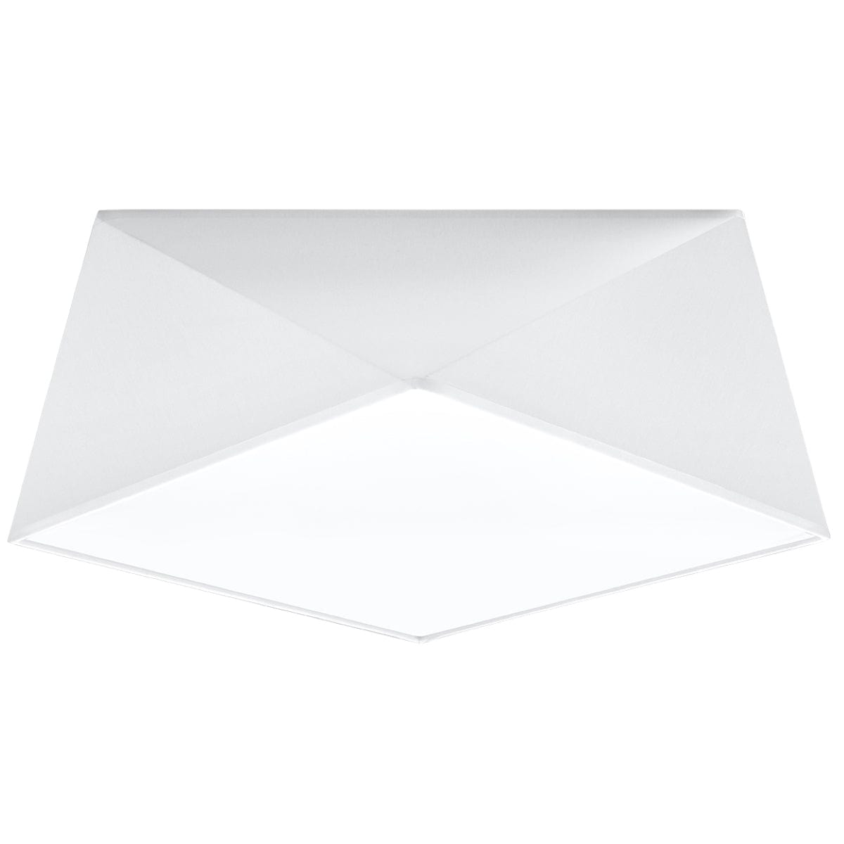 Sollux Lighting HEXA White Ceiling Lamp 35 cm - Modern Geometric Design - E27 Bulb Compatible - Stylish & Durable Lighting for Contemporary Interiors