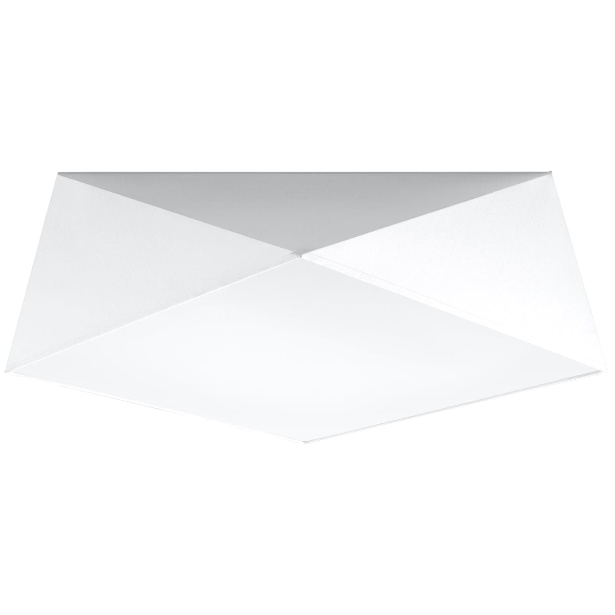 Sollux Lighting HEXA White Ceiling Lamp 45 cm - Modern Geometric Design - E27 Bulb Compatible - Elegant Lighting for Contemporary Interiors