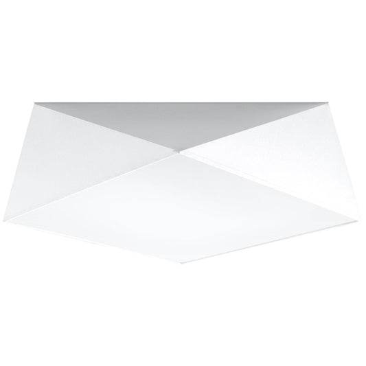 Sollux Lighting HEXA White Ceiling Lamp 45 cm - Modern Geometric Design - E27 Bulb Compatible - Elegant Lighting for Contemporary Interiors