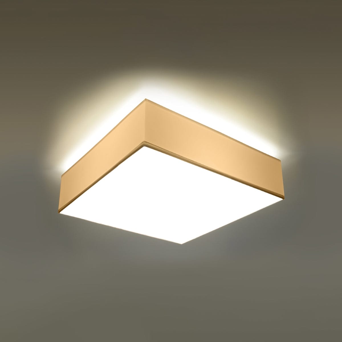Sollux Lighting Horus 45 White Ceiling Lamp - Square Minimalist Design - E27 Bulb Compatible - Elegant Lighting for Modern Interiors