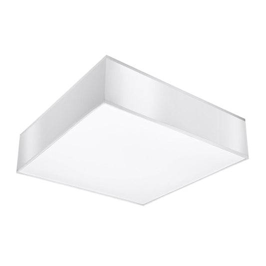 Sollux Lighting Horus 45 White Ceiling Lamp - Square Minimalist Design - E27 Bulb Compatible - Elegant Lighting for Modern Interiors