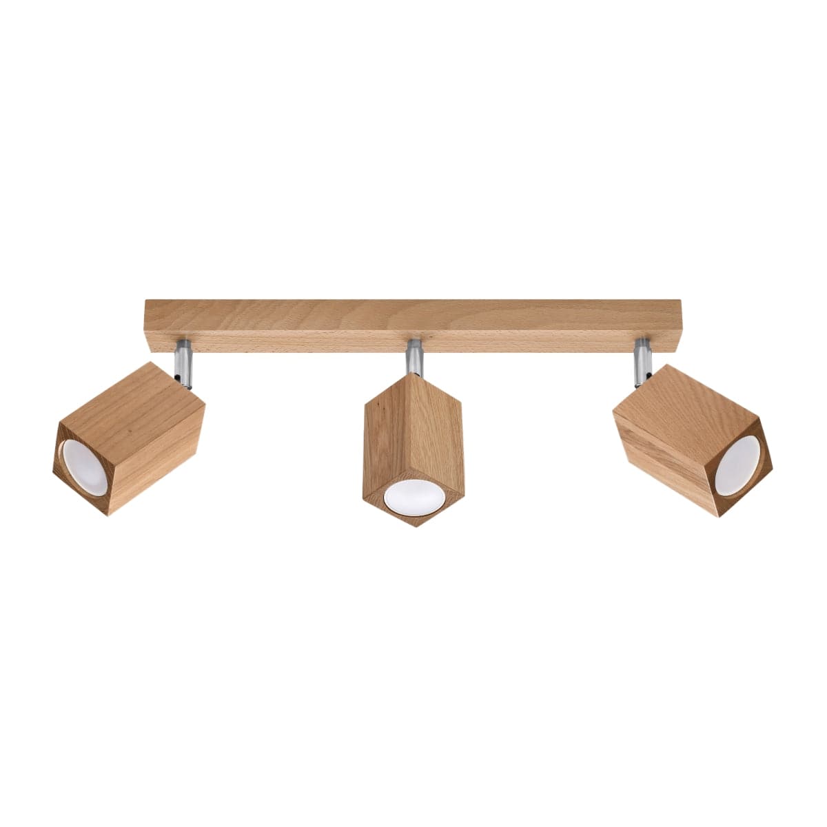 Sollux Lighting KEKE 3 Oak Ceiling Lamp - Modern Minimalist Lighting - Loft Style Wooden Design - Durable and Adjustable Bulb Options