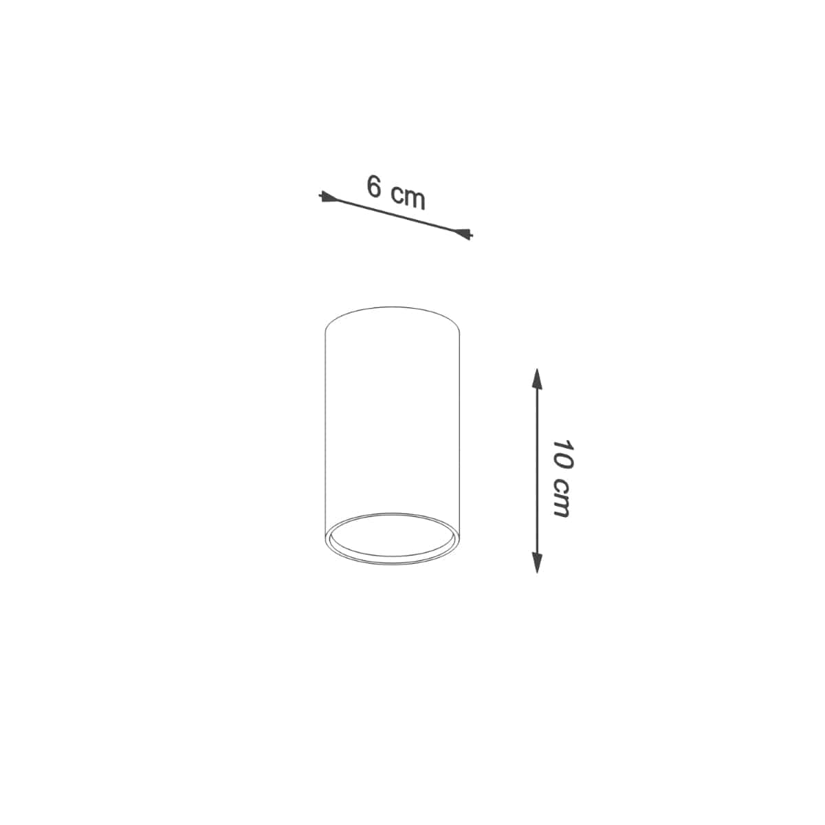Sollux Lighting LAGOS 10 White Ceiling Lamp - Minimalist Modern Design - Durable Steel - Easy Install - GU10 Bulb Compatible