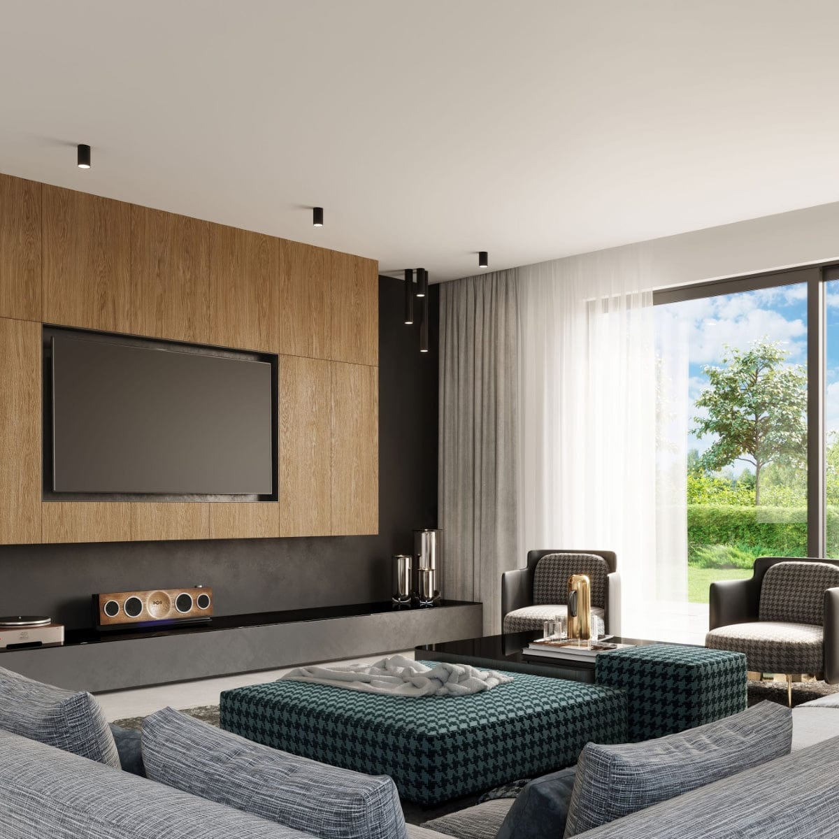 Sollux Lighting LAGOS 20 Black Ceiling Lamp - Modern Cylindrical Design - Durable Steel - Easy Install - GU10 Bulb Compatible