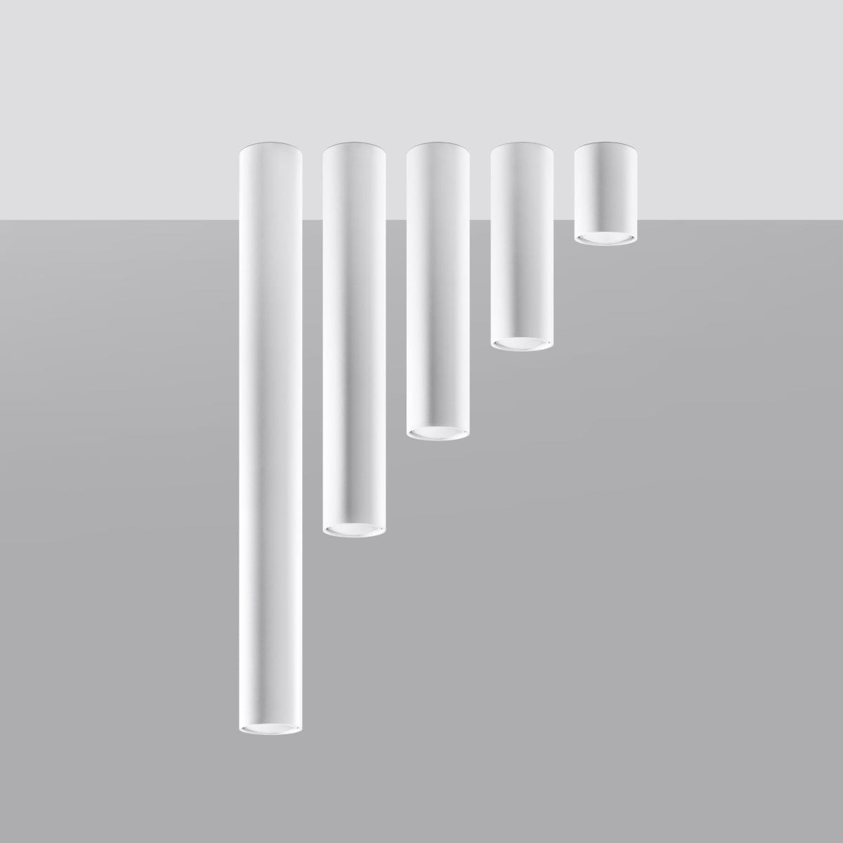 Sollux Lighting LAGOS 20 White Ceiling Lamp - Modern Minimalist Design - Durable Steel - Easy Install - GU10 Bulb Compatible