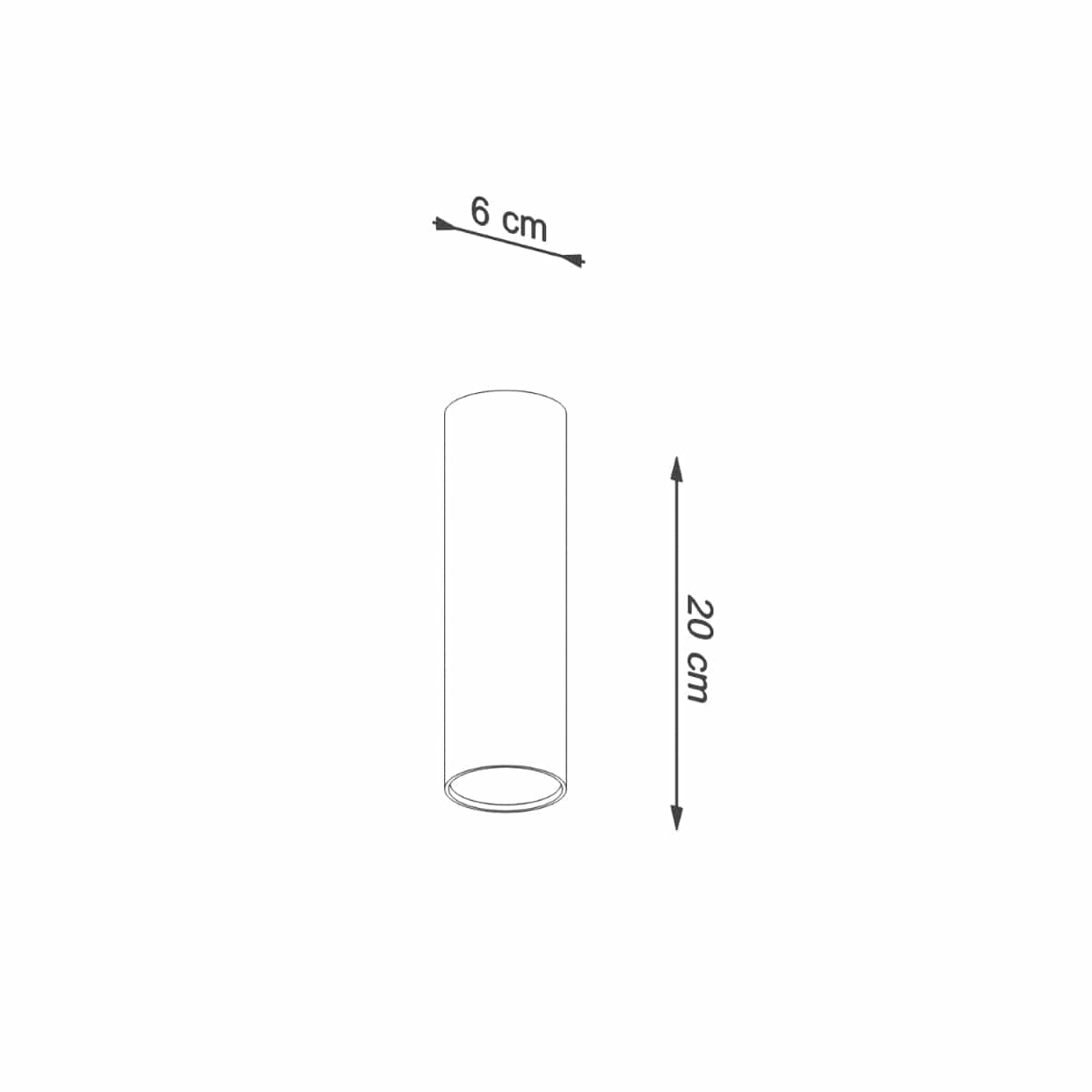 Sollux Lighting LAGOS 20 White Ceiling Lamp - Modern Minimalist Design - Durable Steel - Easy Install - GU10 Bulb Compatible