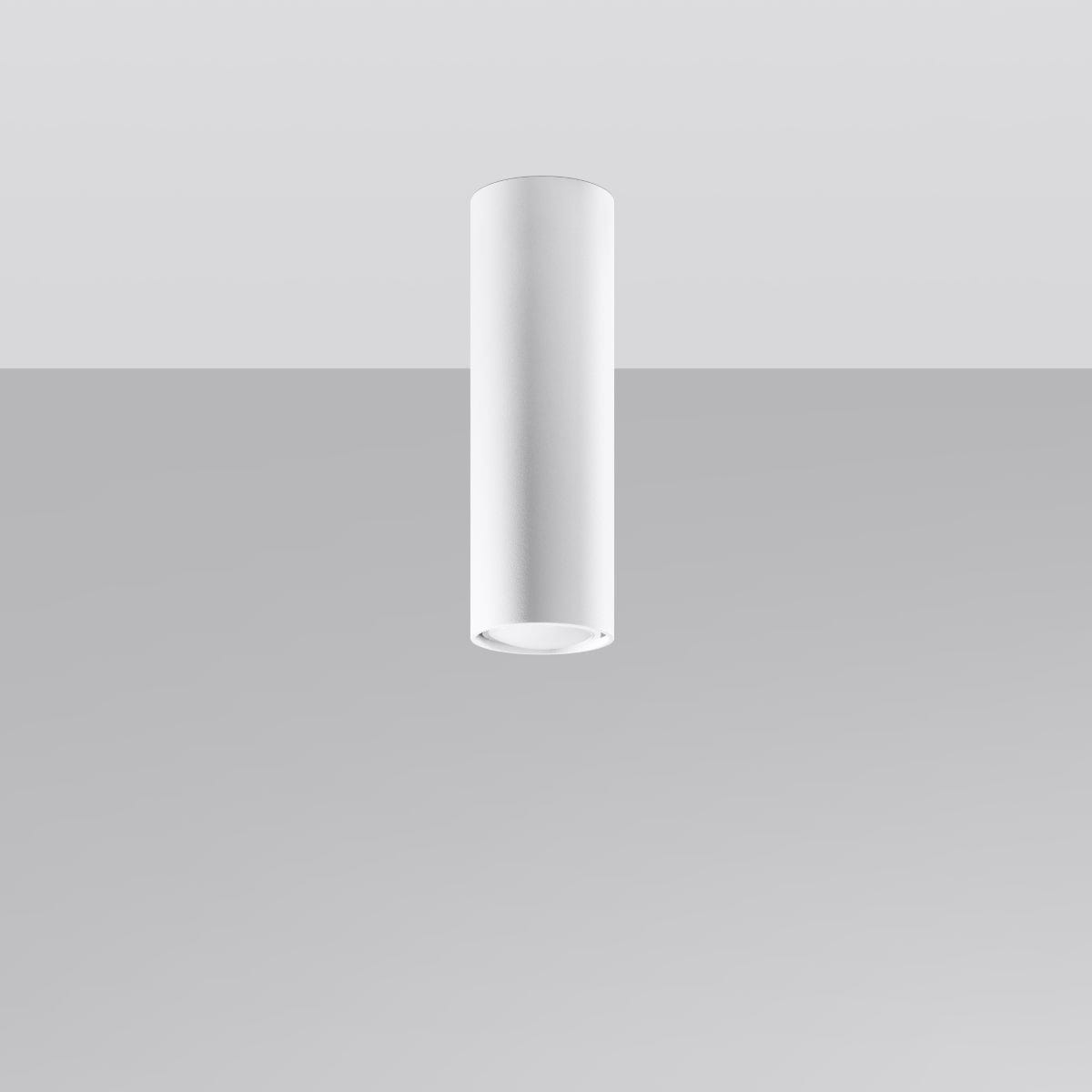 Sollux Lighting LAGOS 20 White Ceiling Lamp - Modern Minimalist Design - Durable Steel - Easy Install - GU10 Bulb Compatible