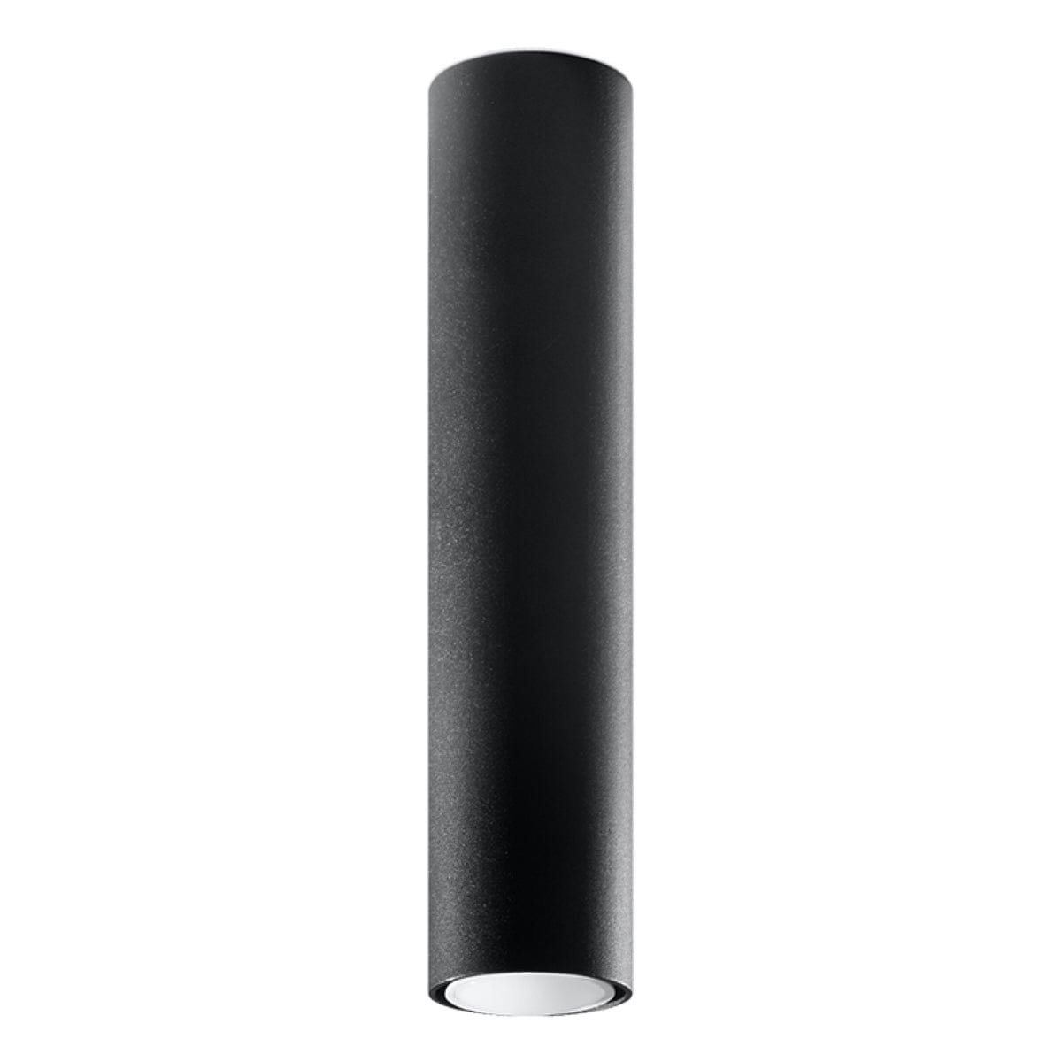 Sollux Lighting LAGOS 40 Black Ceiling Lamp - Modern Minimalist Design - Durable Steel - Easy Installation - GU10 Bulb Compatible
