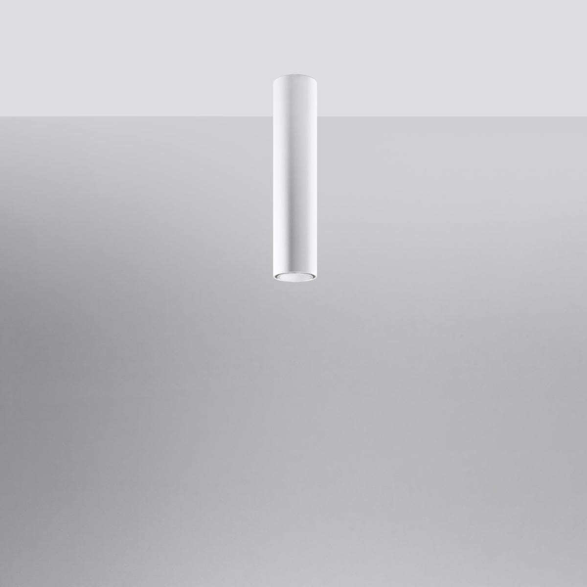 Sollux Lighting LAGOS 40 White Ceiling Lamp - Modern Minimalist Design - Durable Steel - Easy Installation - GU10 Bulb Compatible