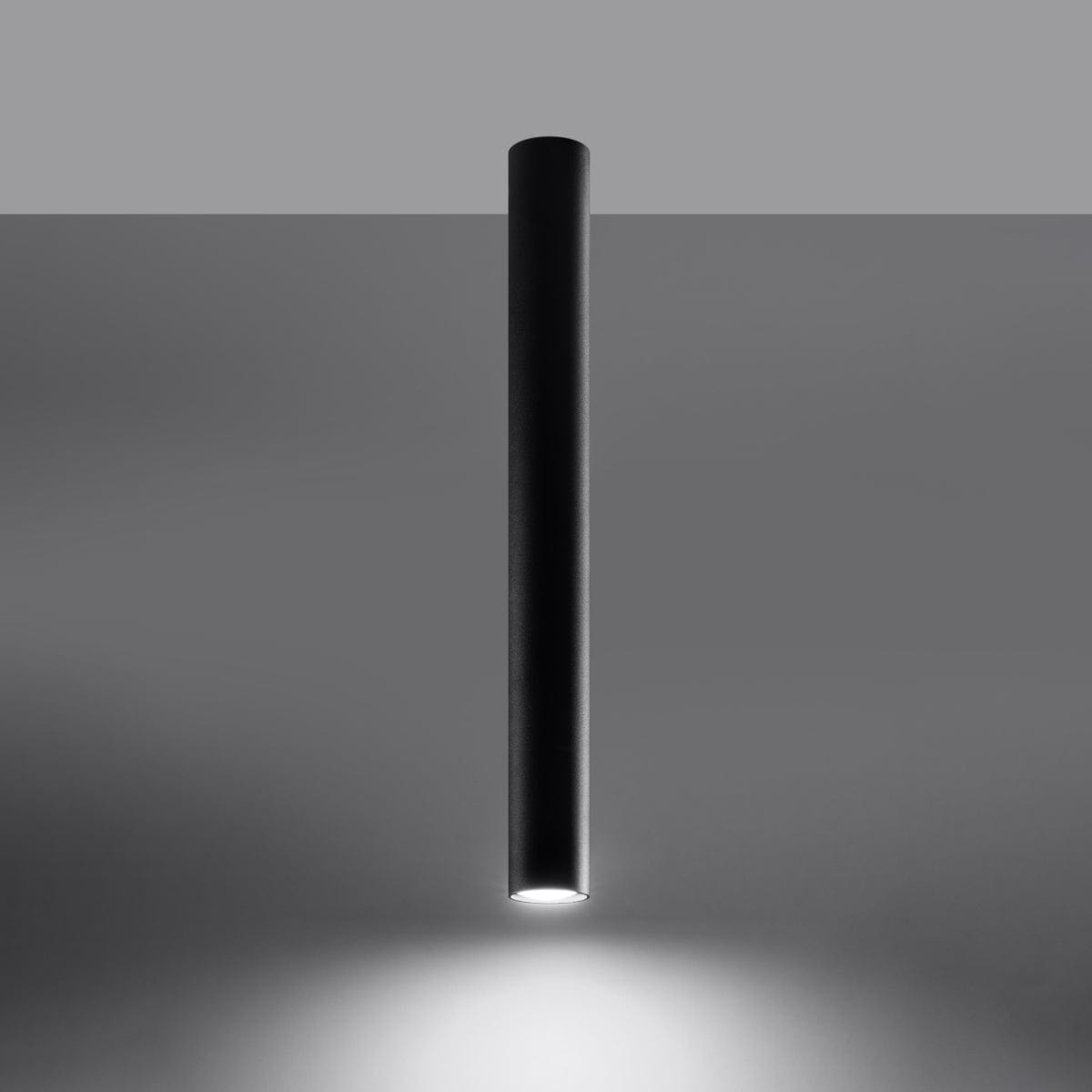 Sollux Lighting LAGOS 60 Black Ceiling Lamp - Modern Minimalist Design - Durable Steel - Easy Installation - GU10 Bulb Compatible
