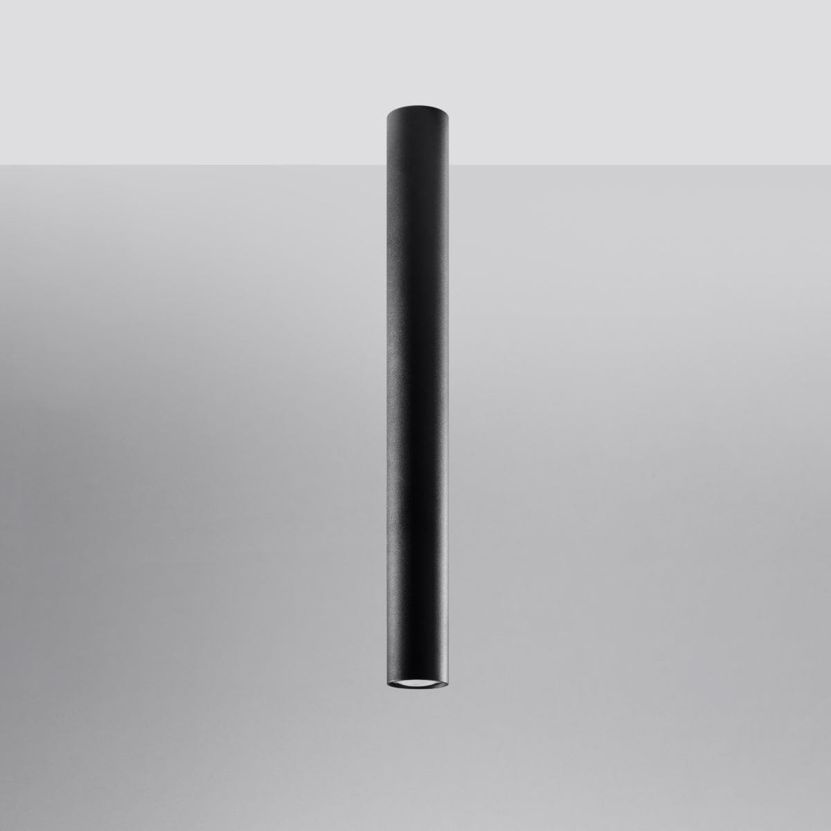 Sollux Lighting LAGOS 60 Black Ceiling Lamp - Modern Minimalist Design - Durable Steel - Easy Installation - GU10 Bulb Compatible