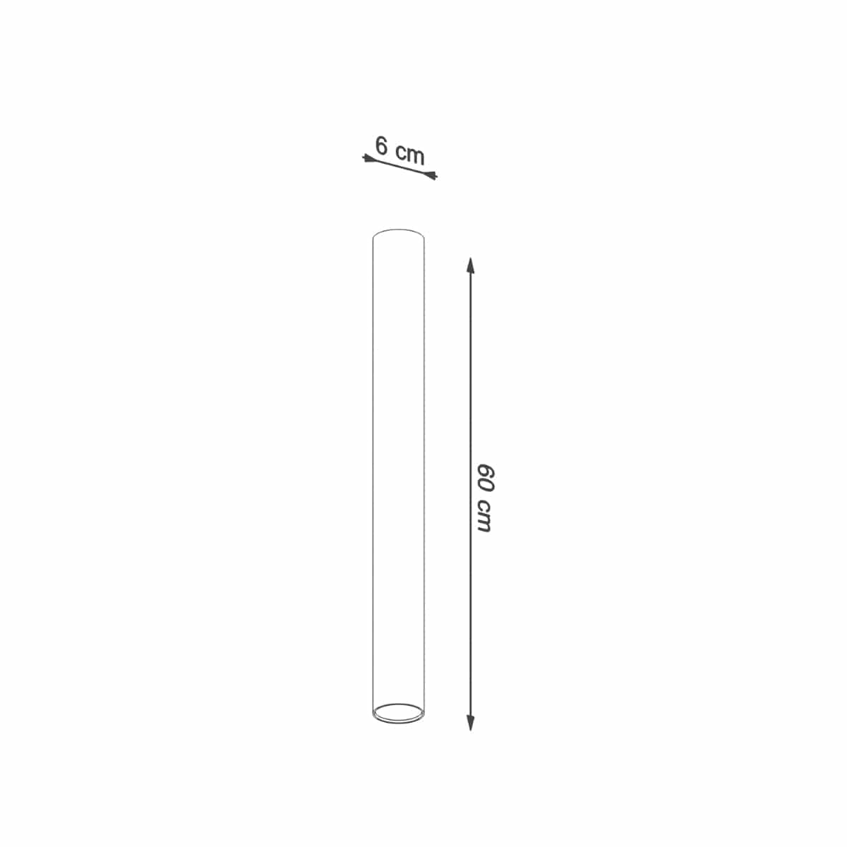 Sollux Lighting LAGOS 60 White Ceiling Lamp - Modern Minimalist Design - Durable Steel - Easy Installation - GU10 Bulb Compatible
