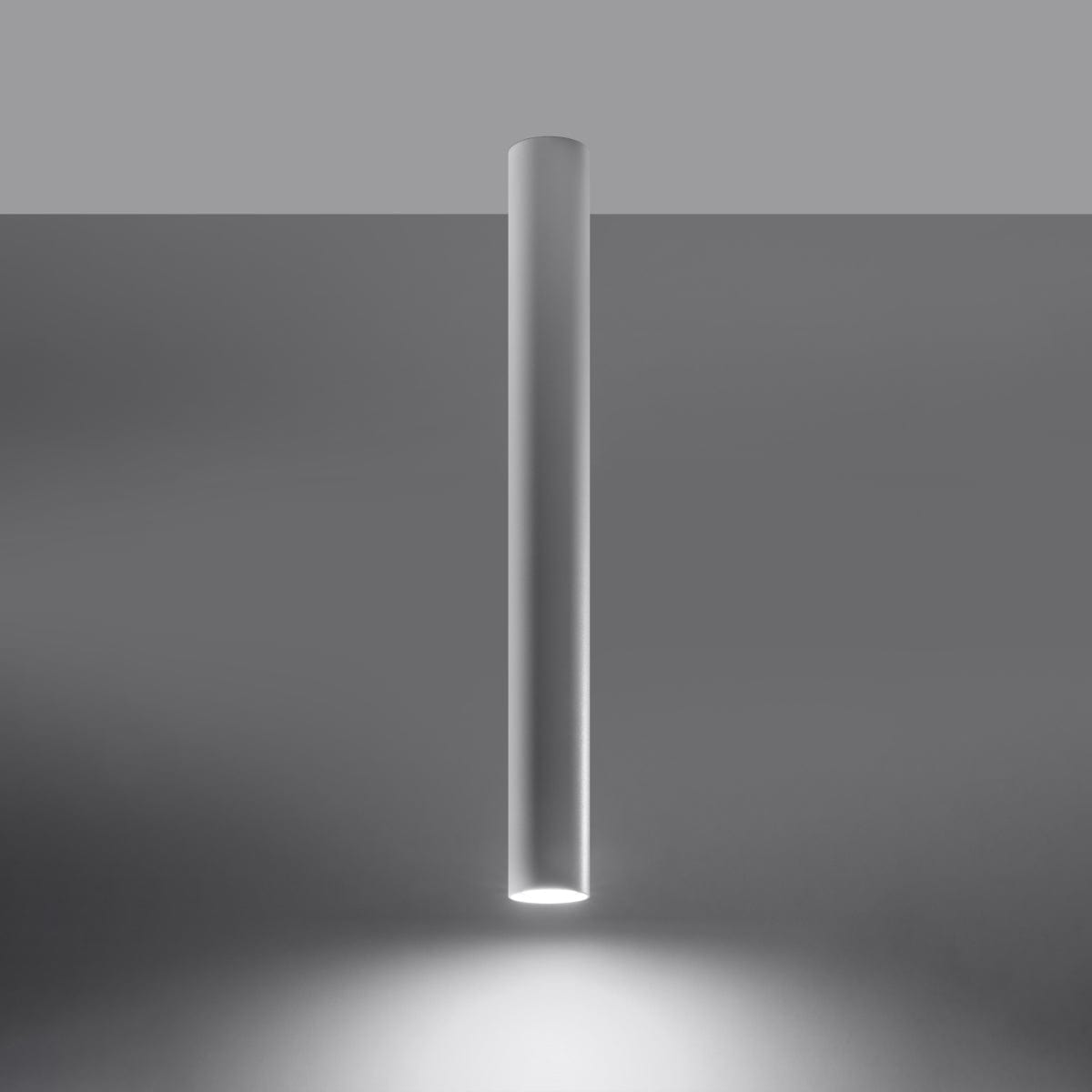Sollux Lighting LAGOS 60 White Ceiling Lamp - Modern Minimalist Design - Durable Steel - Easy Installation - GU10 Bulb Compatible