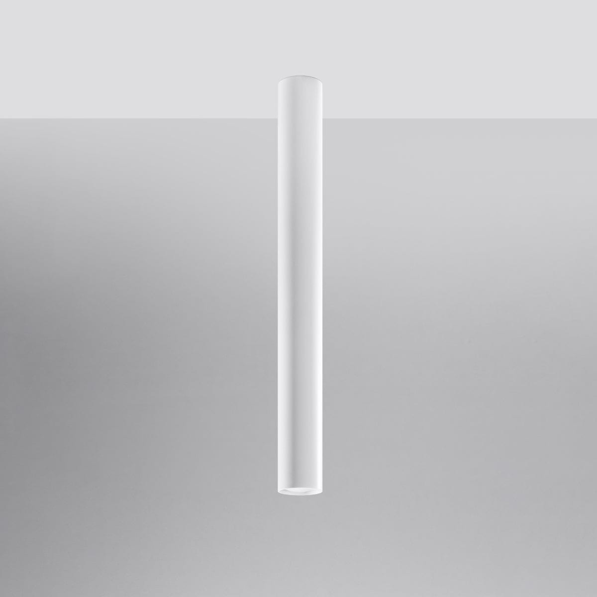 Sollux Lighting LAGOS 60 White Ceiling Lamp - Modern Minimalist Design - Durable Steel - Easy Installation - GU10 Bulb Compatible