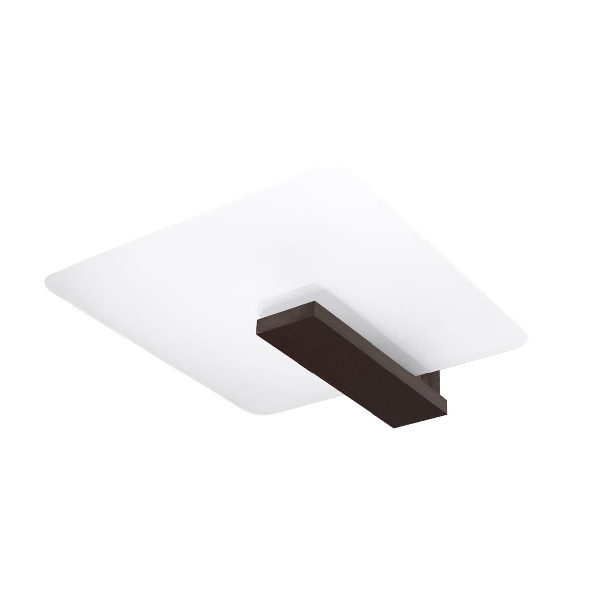 Sollux Lighting LAPPO Wenge Wooden Ceiling Lamp - Scandinavian Design - Matte Glass Shade - E27 Bulb Compatible - Easy Cleaning - Warm Ambient Lighting