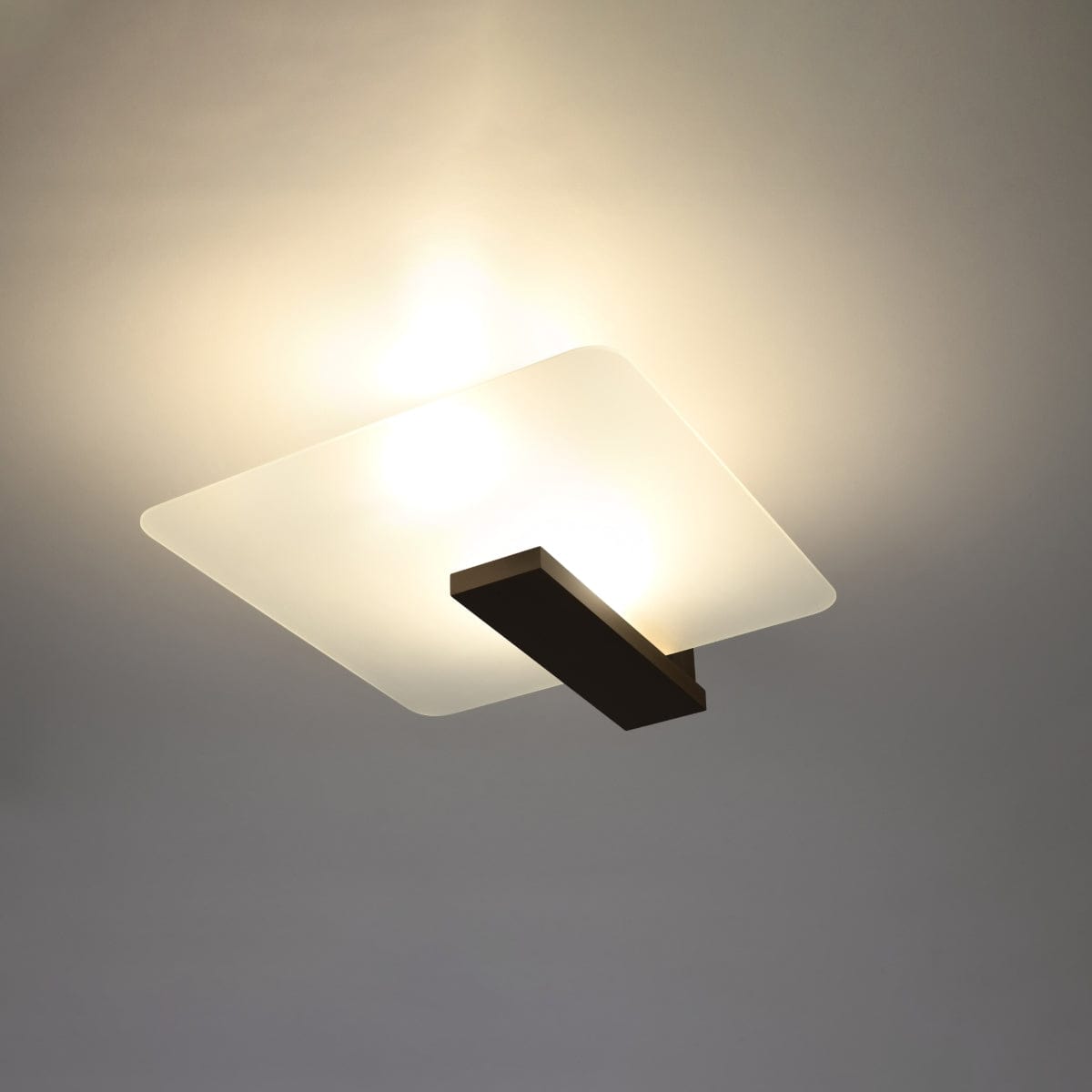 Sollux Lighting LAPPO Wenge Wooden Ceiling Lamp - Scandinavian Design - Matte Glass Shade - E27 Bulb Compatible - Easy Cleaning - Warm Ambient Lighting