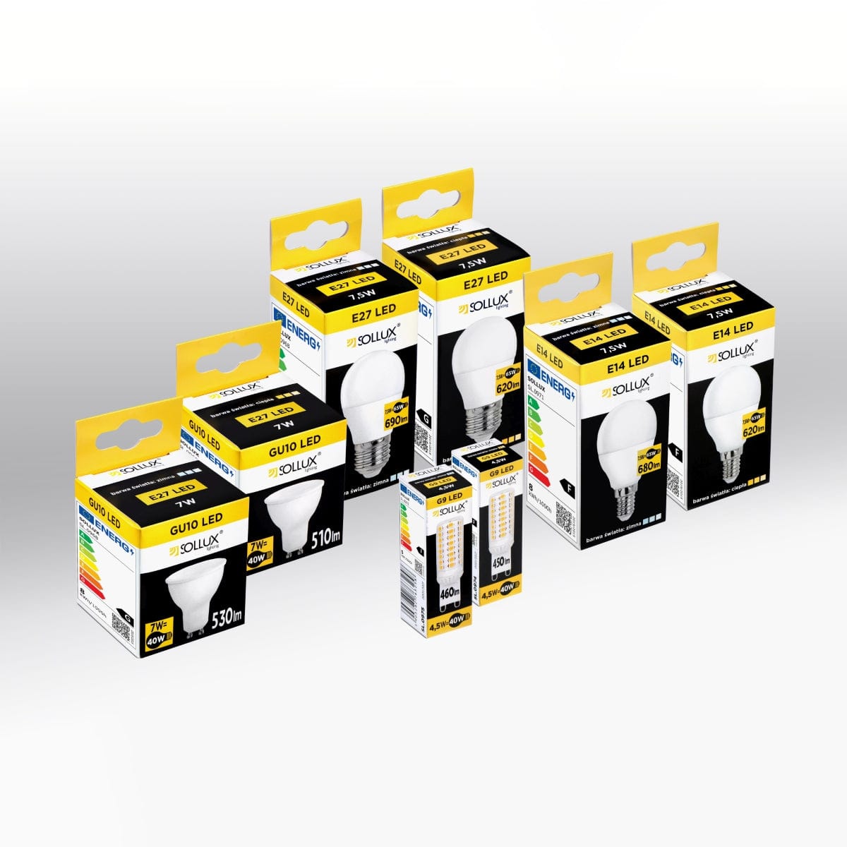 Sollux Lighting LED Bulb G9 - 3000K - 4.5W - 450lm - Warm White - Energy Efficient Lighting for Bathrooms, Living Rooms & Bedrooms