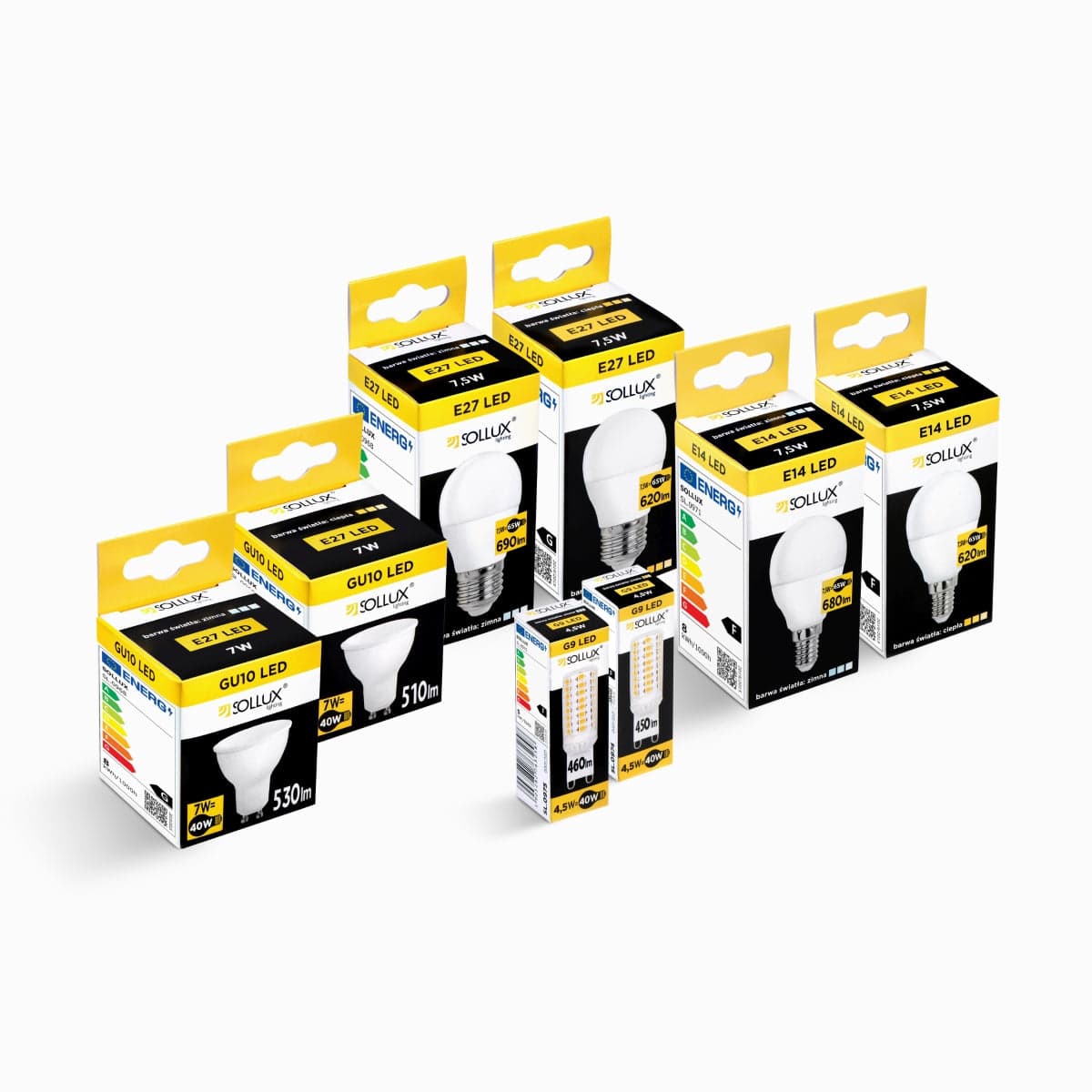 Sollux Lighting LED Bulb G9 - 3000K - 4.5W - 450lm - Warm White - Energy Efficient Lighting for Bathrooms, Living Rooms & Bedrooms