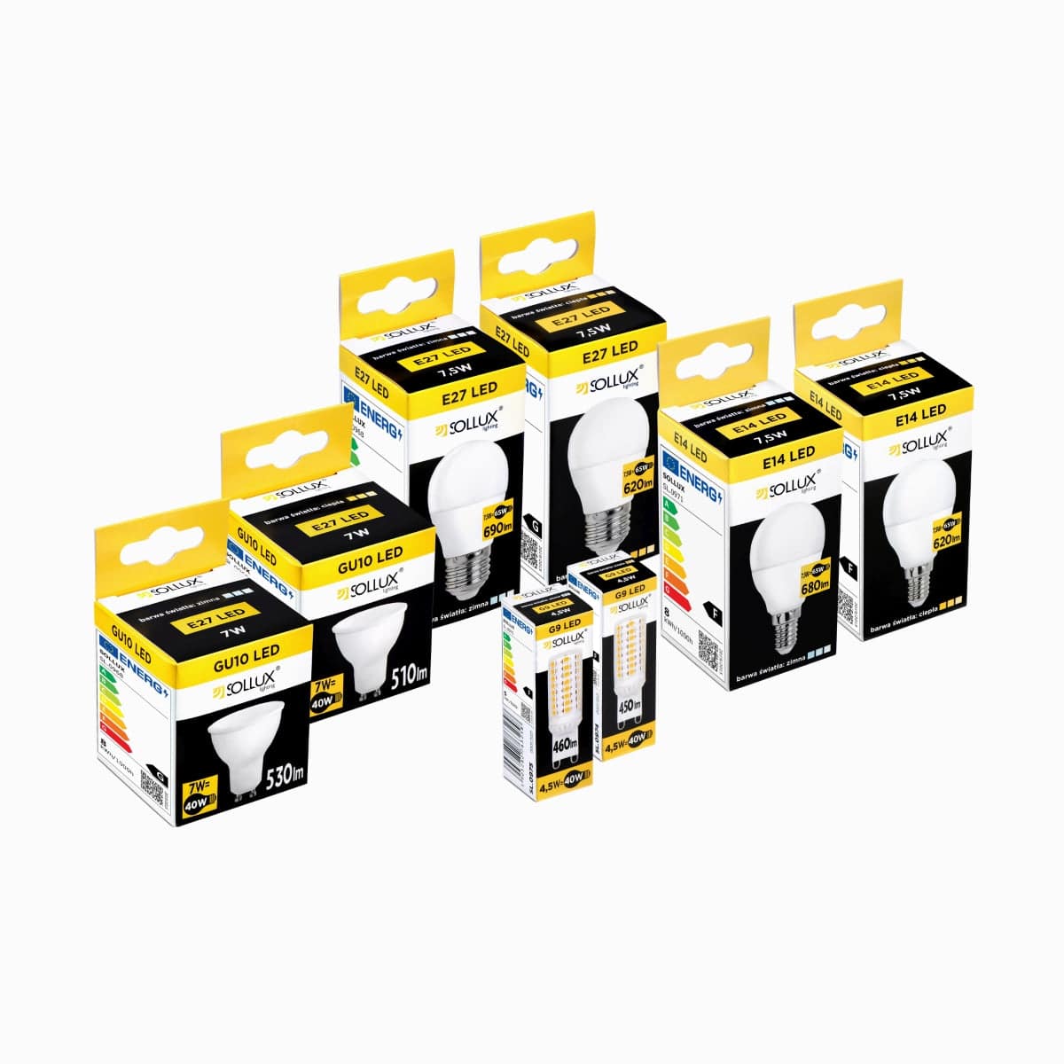 Sollux Lighting LED Bulb G9 - 3000K - 4.5W - 450lm - Warm White - Energy Efficient Lighting for Bathrooms, Living Rooms & Bedrooms