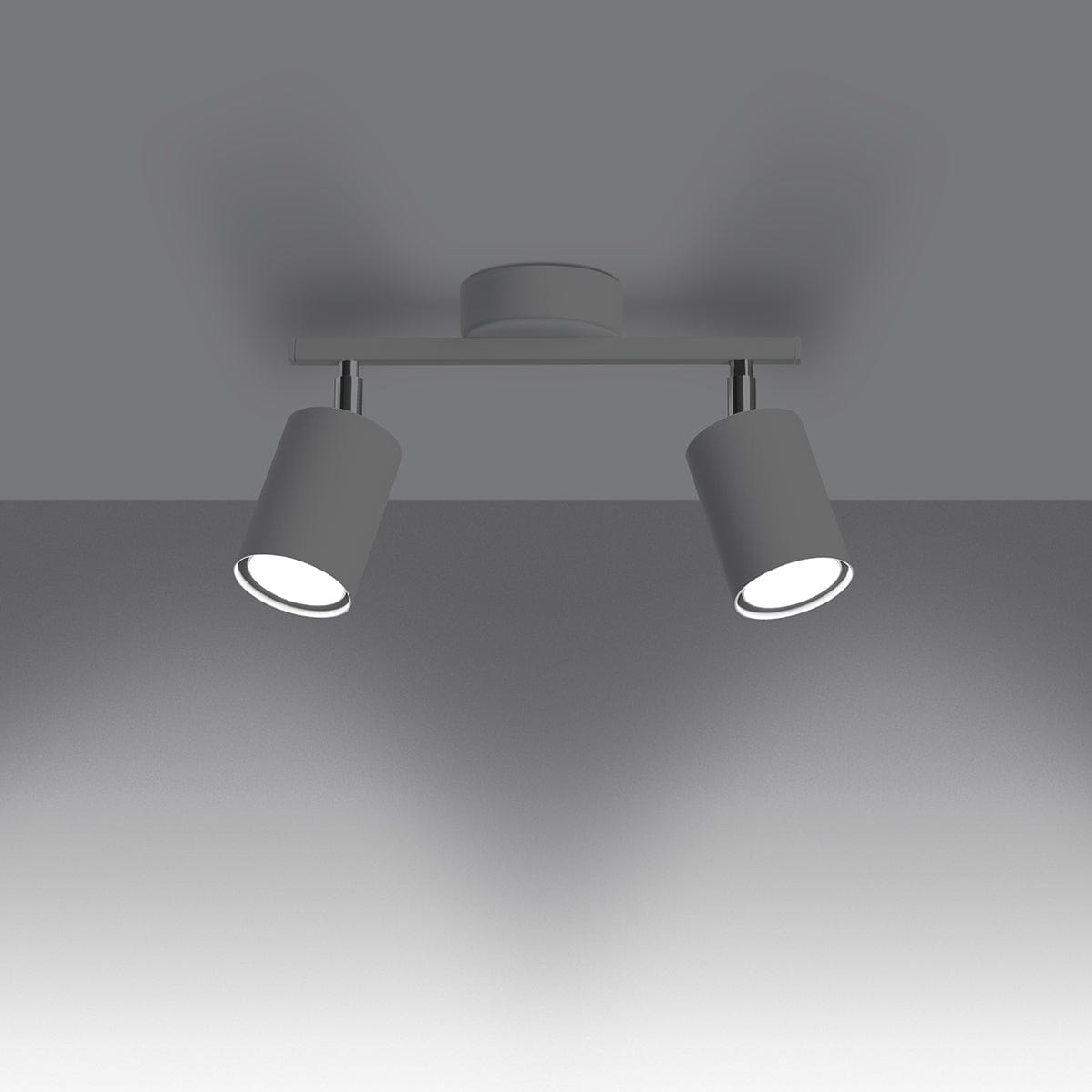 Sollux Lighting LEMMI 2 White Ceiling Lamp - Minimalist LED Lighting - High CRI - Adjustable Arms - Energy-Efficient - 5-Year Warranty - Modern Interior Light