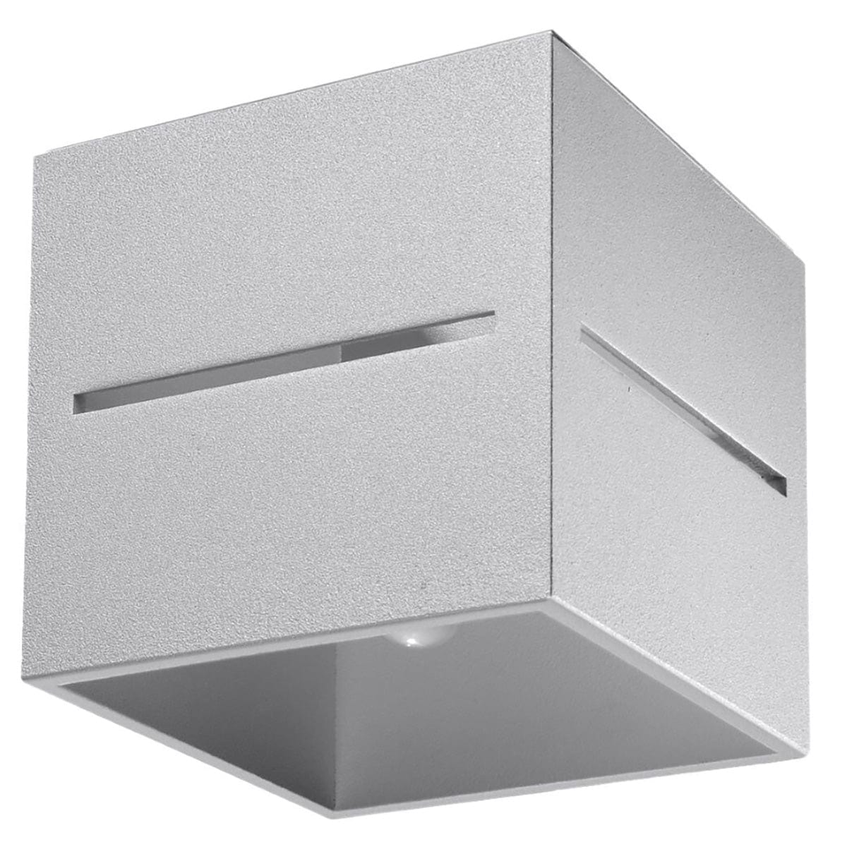 Sollux Lighting Lobo Gray Ceiling Lamp - Minimalist Aluminum Design - G9 LED Socket - 10x10x10 cm