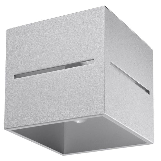 Sollux Lighting Lobo Gray Ceiling Lamp - Minimalist Aluminum Design - G9 LED Socket - 10x10x10 cm