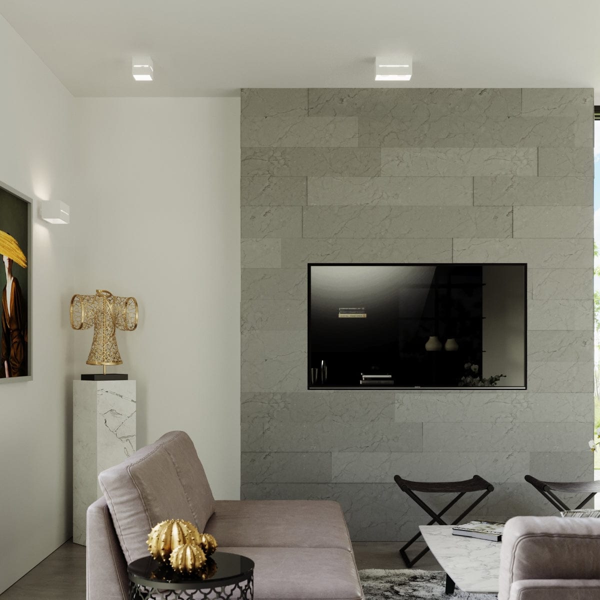 Sollux Lighting LOBO White Ceiling Lamp - Minimalist Aluminum Design - G9 LED Socket - 10x10x10 cm