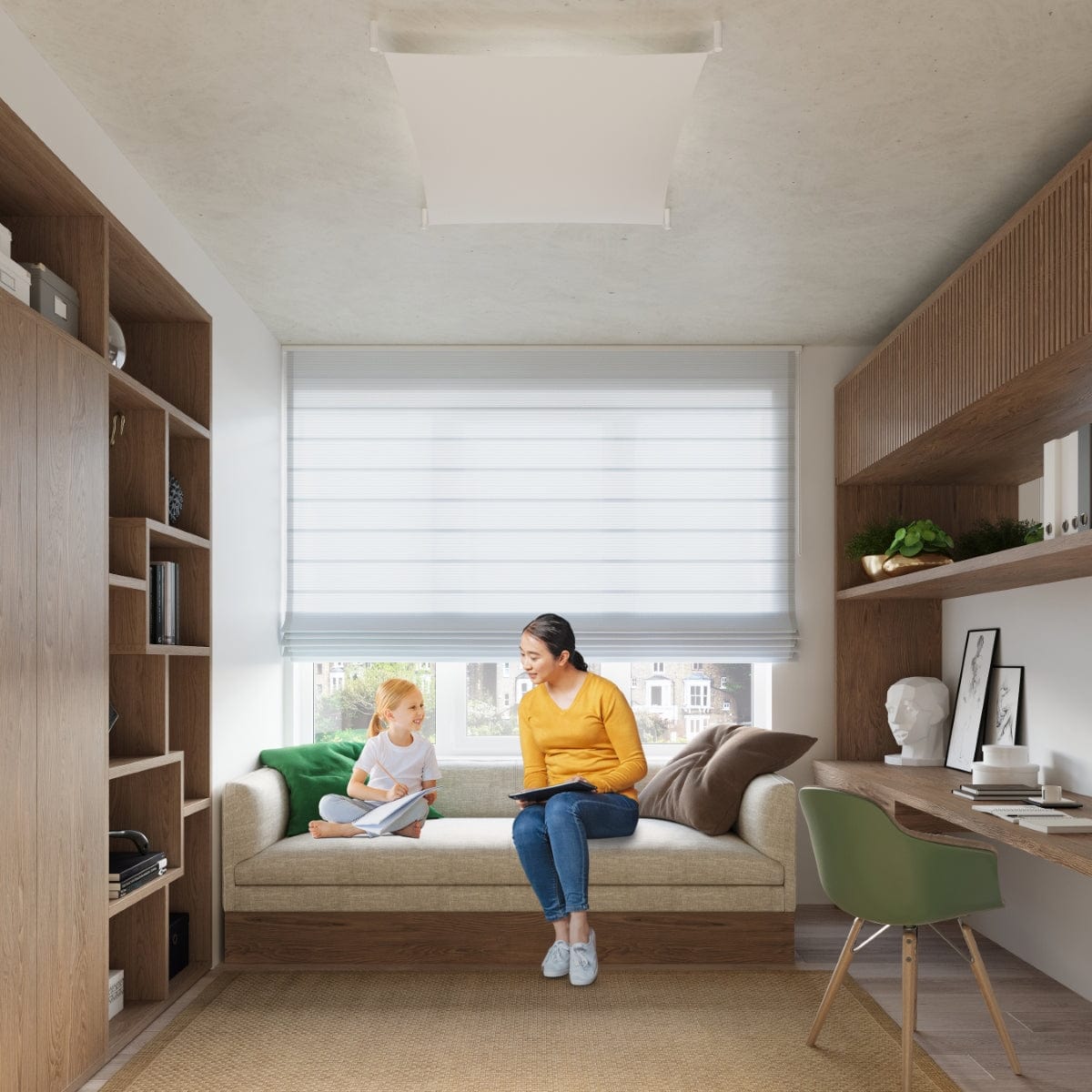 Sollux Lighting LUNA Ceiling Lamp 1 White - Minimalist Design - High-Quality LED Module - Flicker-Free Lighting - Energy Efficient - Easy to Clean