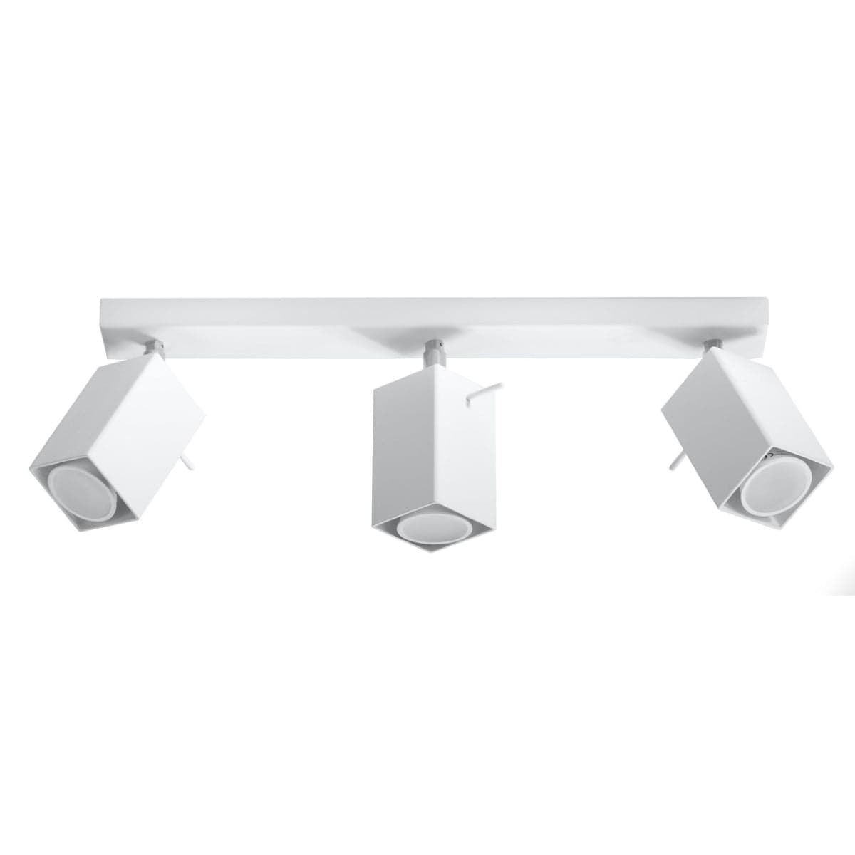 Sollux Lighting Merida Industrial White Triple Spotlight - Adjustable Steel Ceiling Lamp, 45x6x16 cm