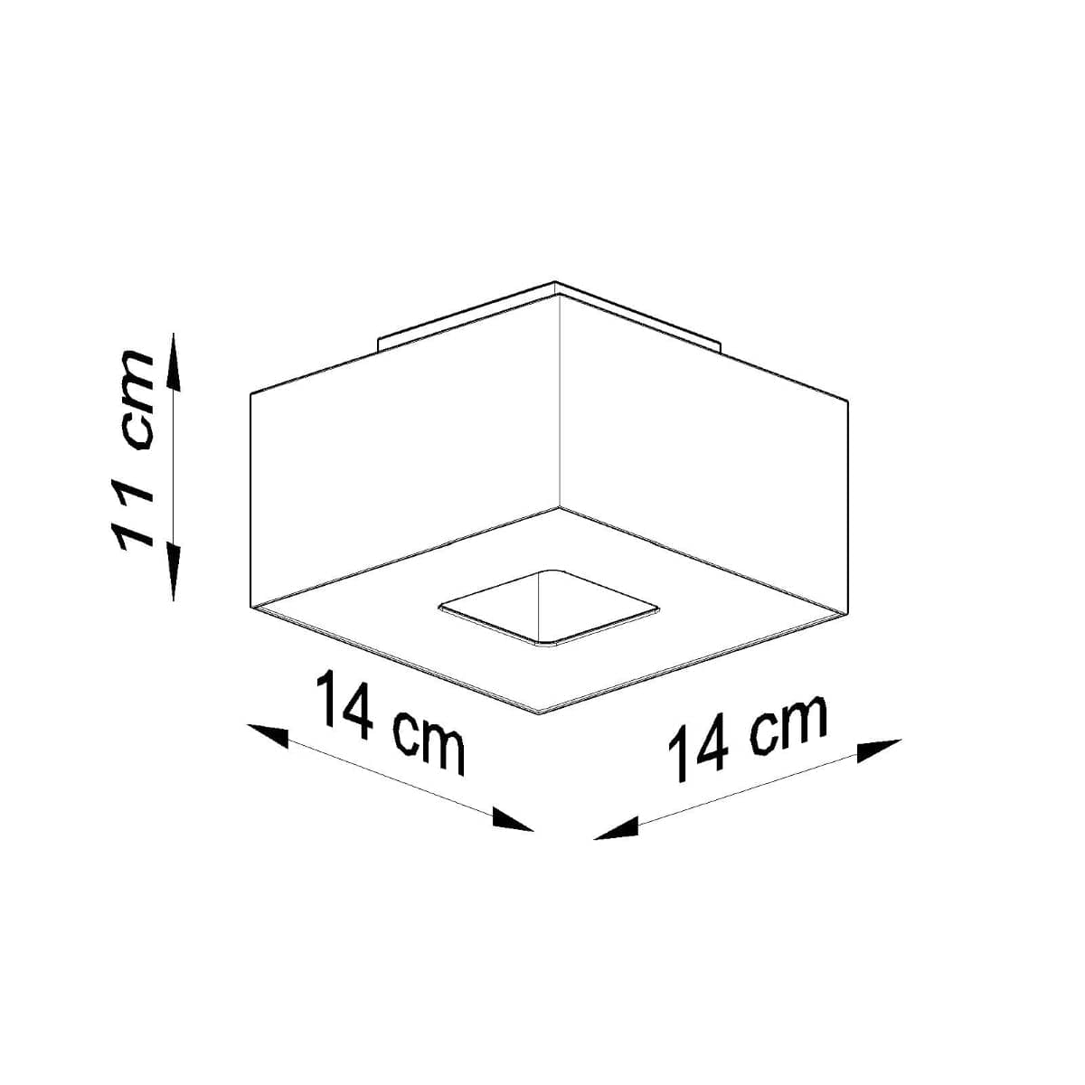 Sollux Lighting Mono Ceiling Lamp - GU10 Light, Minimalist Steel Design, White/Black, 14x14x11 cm