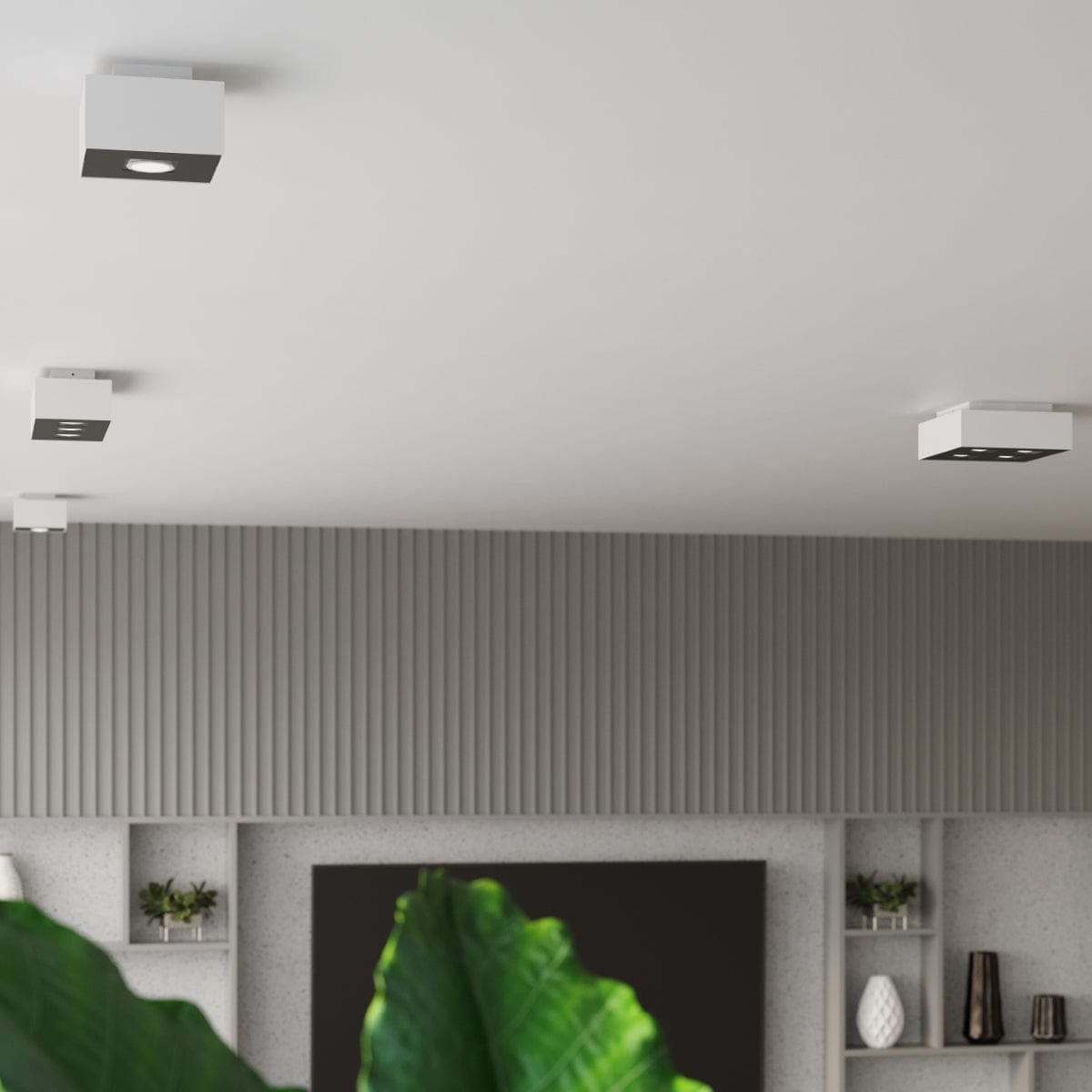 Sollux Lighting Mono Ceiling Lamp - GU10 Triple Light, Steel, White/Black, 34x14x11 cm