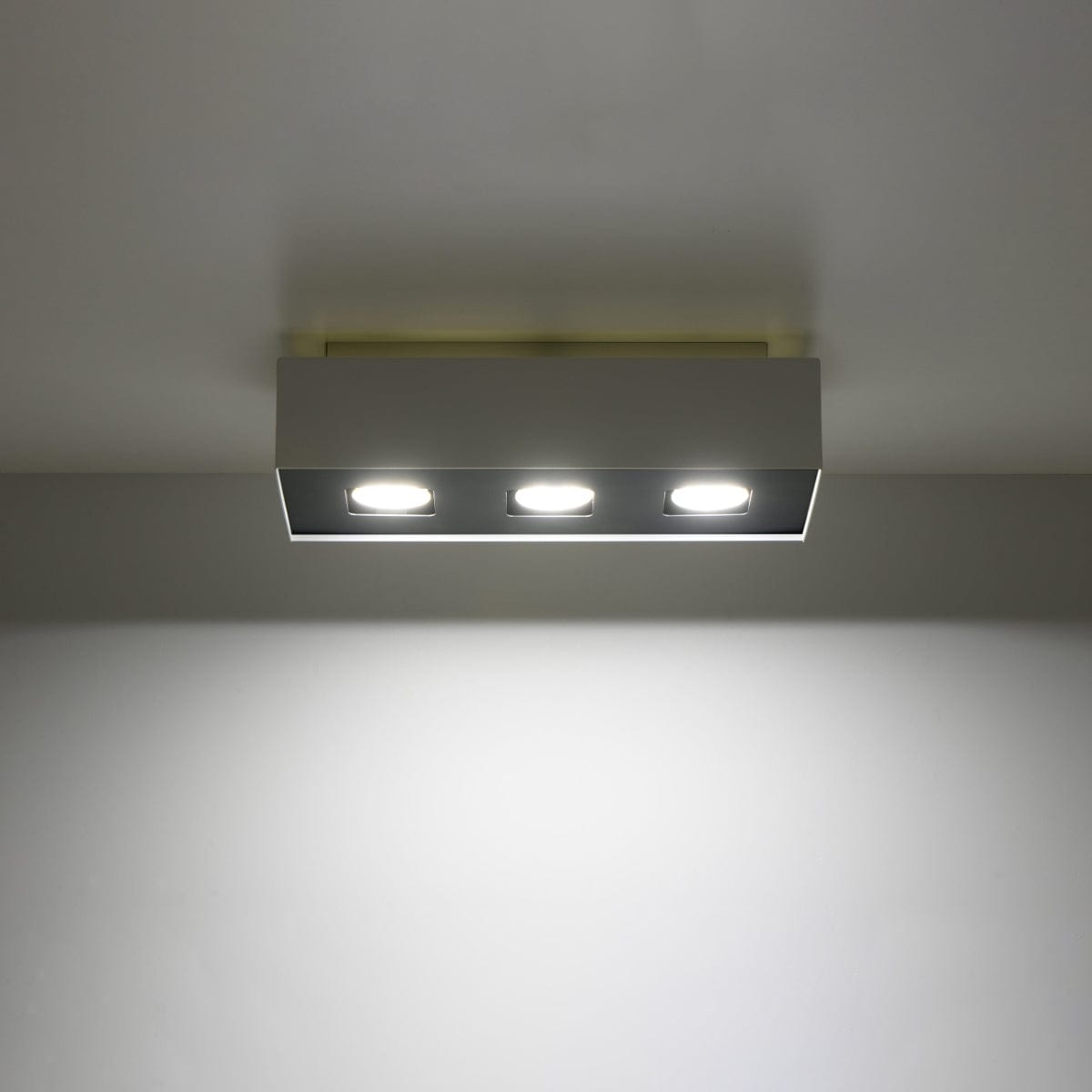 Sollux Lighting Mono Ceiling Lamp - GU10 Triple Light, Steel, White/Black, 34x14x11 cm