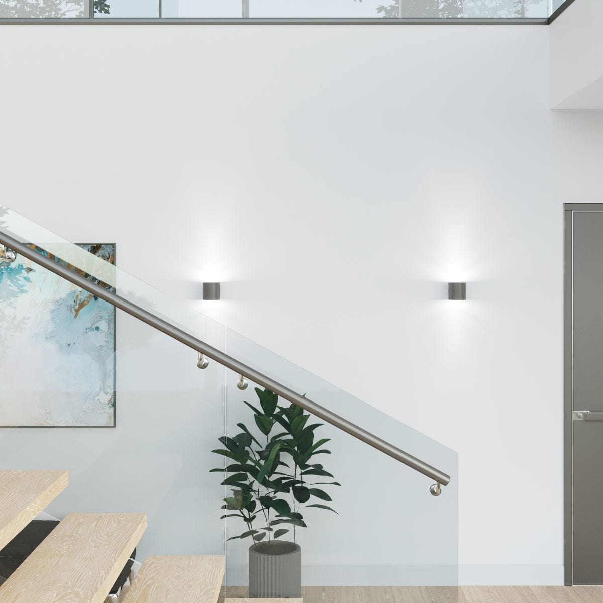 Sollux Lighting ORBIS Ceiling Lamp 1 Anthracite - Minimalist Downlight Design - Easy to Clean - Quick and Practical Installation - High Durability - Interchangeable GU10 Bulbs - Multiple Color and Texture Options