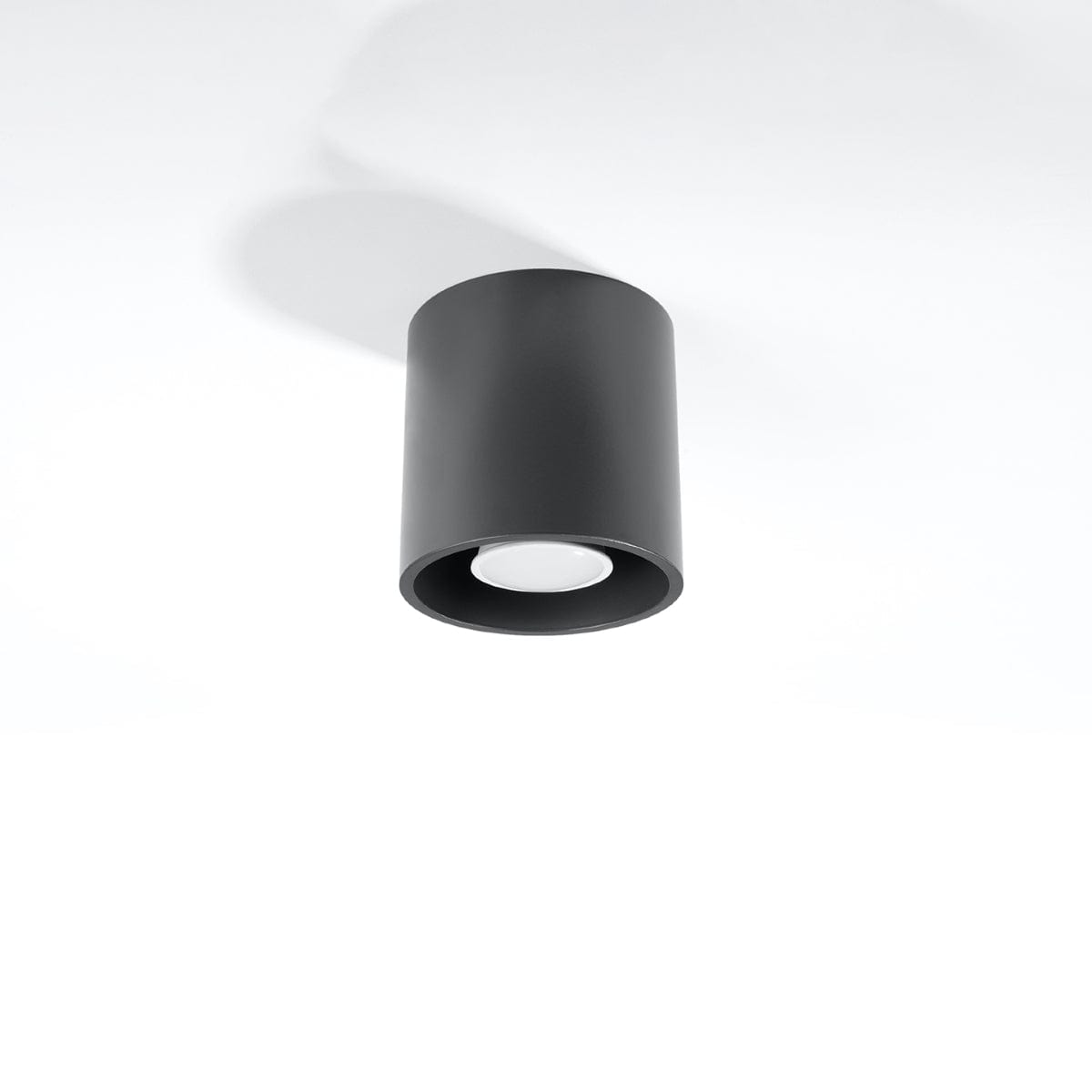 Sollux Lighting ORBIS Ceiling Lamp 1 Anthracite - Minimalist Downlight Design - Easy to Clean - Quick and Practical Installation - High Durability - Interchangeable GU10 Bulbs - Multiple Color and Texture Options