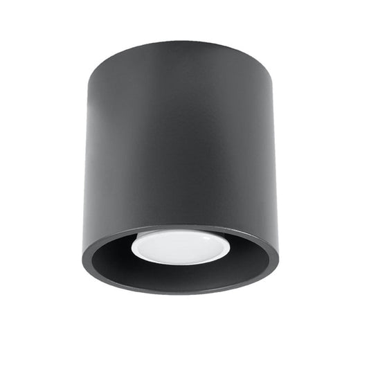 Sollux Lighting ORBIS Ceiling Lamp 1 Anthracite - Minimalist Downlight Design - Easy to Clean - Quick and Practical Installation - High Durability - Interchangeable GU10 Bulbs - Multiple Color and Texture Options