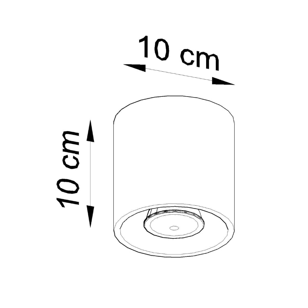 Sollux Lighting Orbis White Ceiling/Wall Lamp - Cylindrical - LED - Aluminum