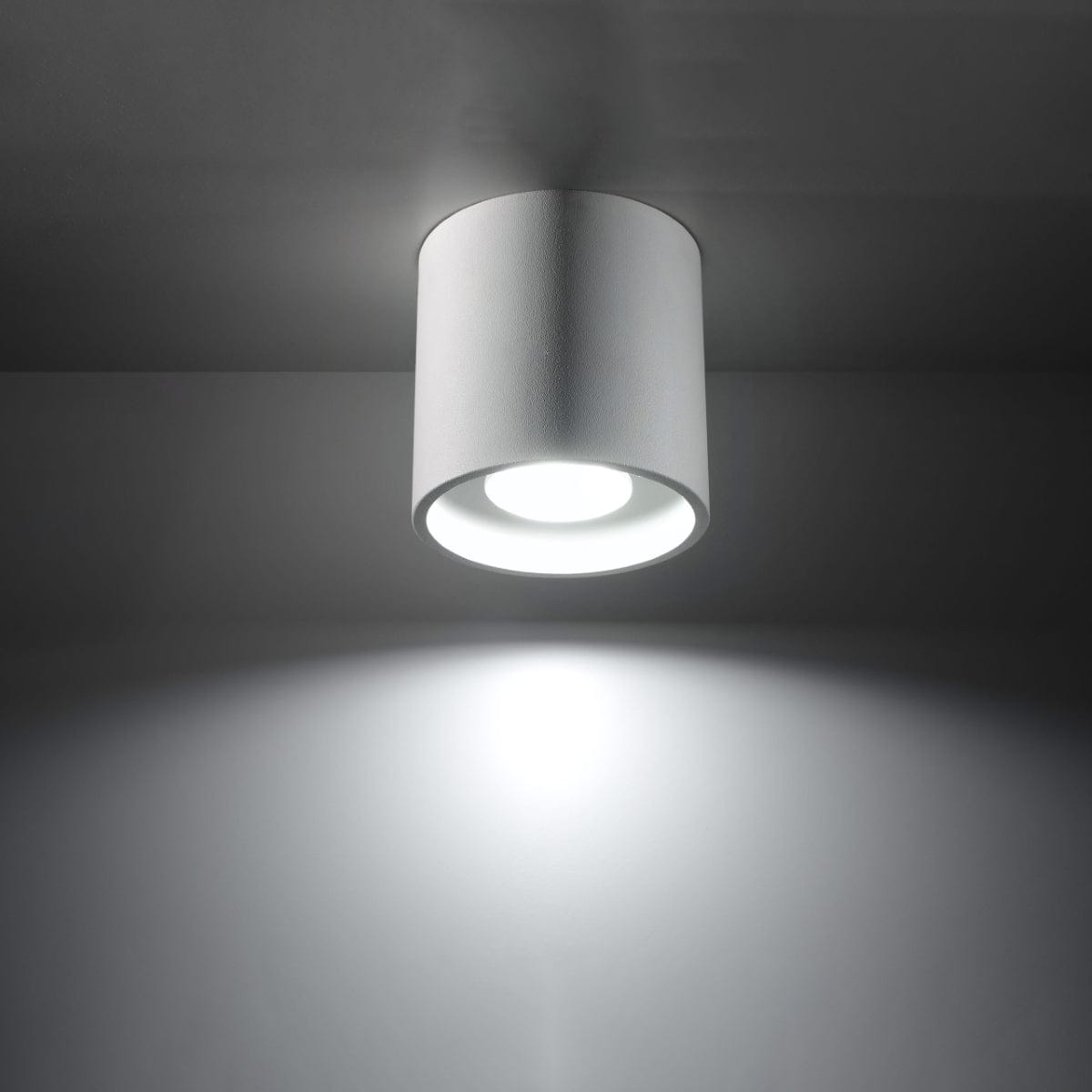 Sollux Lighting Orbis White Ceiling/Wall Lamp - Cylindrical - LED - Aluminum
