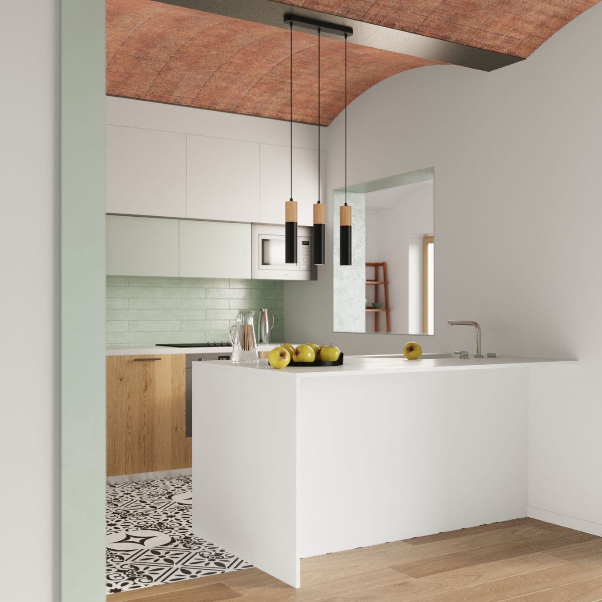 Sollux Lighting PABLO Ceiling Lamp Black - Modern Spotlight Design - Interchangeable GU10 Bulbs - Easy to Clean - Quick Installation - Elegant with Wooden Accent - Multiple Variations