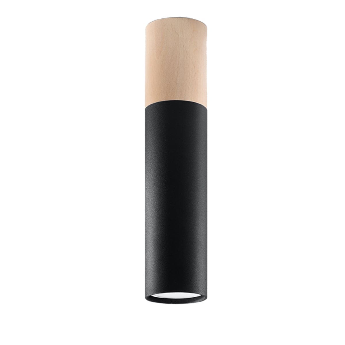 Sollux Lighting PABLO Ceiling Lamp Black - Modern Spotlight Design - Interchangeable GU10 Bulbs - Easy to Clean - Quick Installation - Elegant with Wooden Accent - Multiple Variations