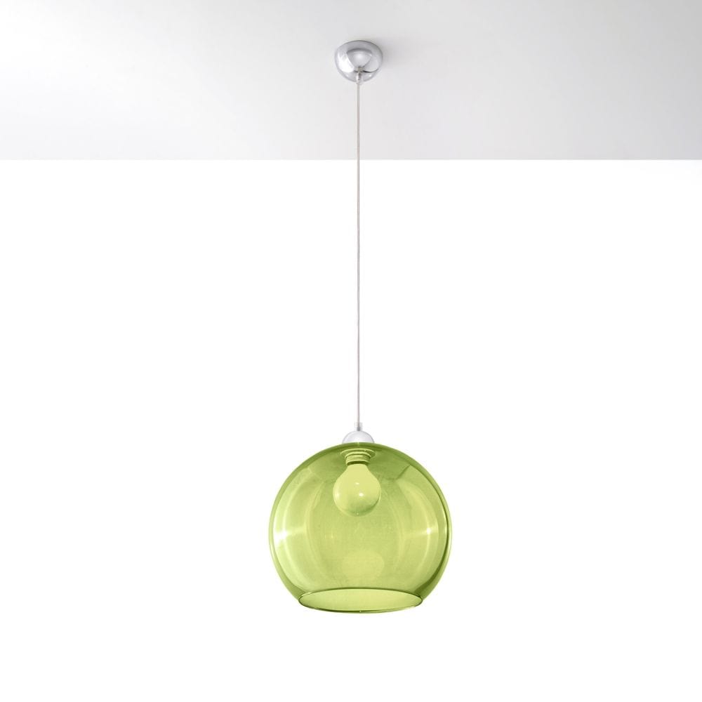 Sollux Lighting Pendant Lamp Steel Glass Ball minimalistic Design E27