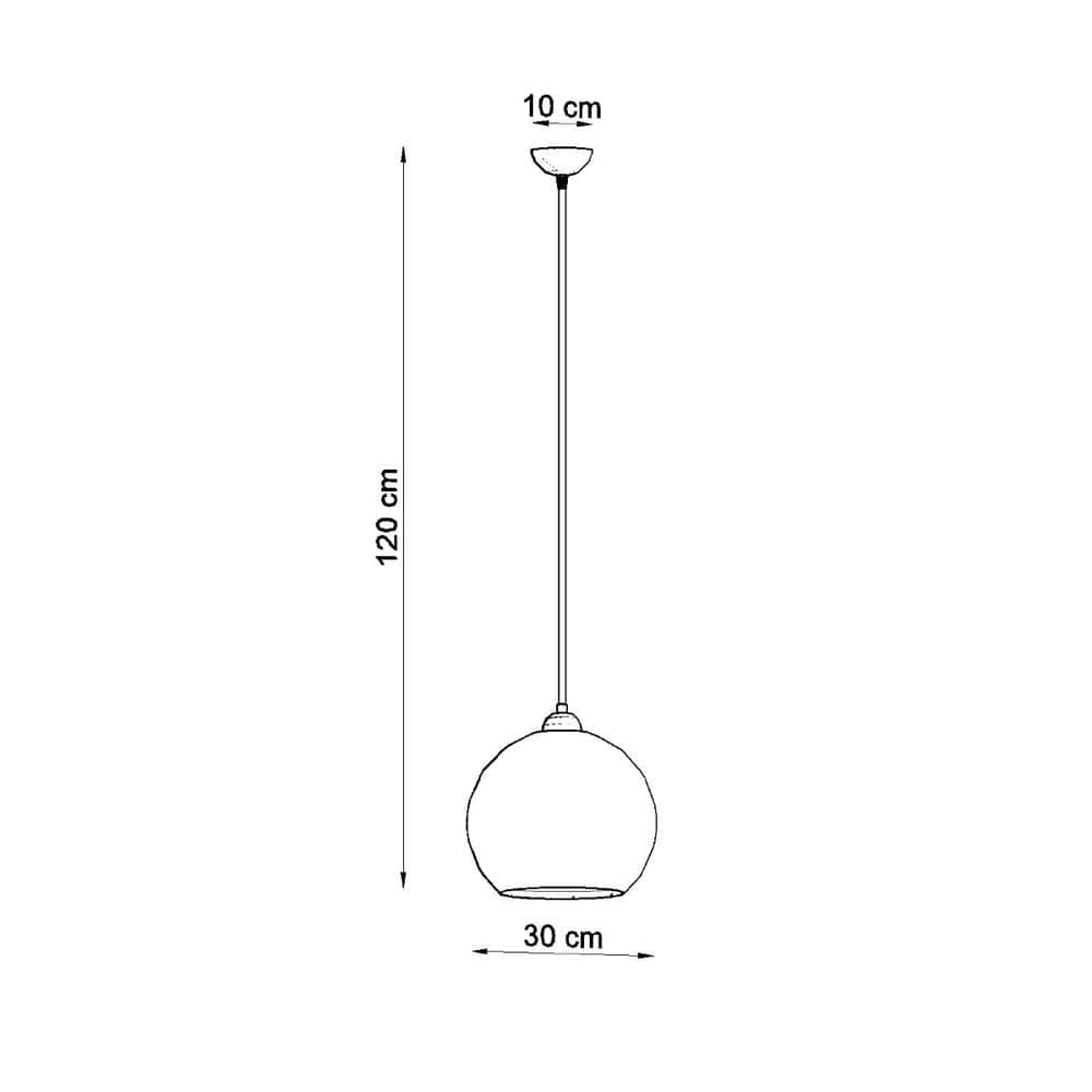 Sollux Lighting Pendant Lamp Steel Glass Ball minimalistic Design E27