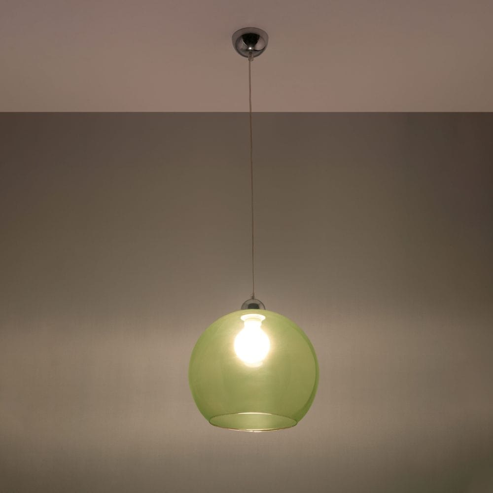 Sollux Lighting Pendant Lamp Steel Glass Ball minimalistic Design E27