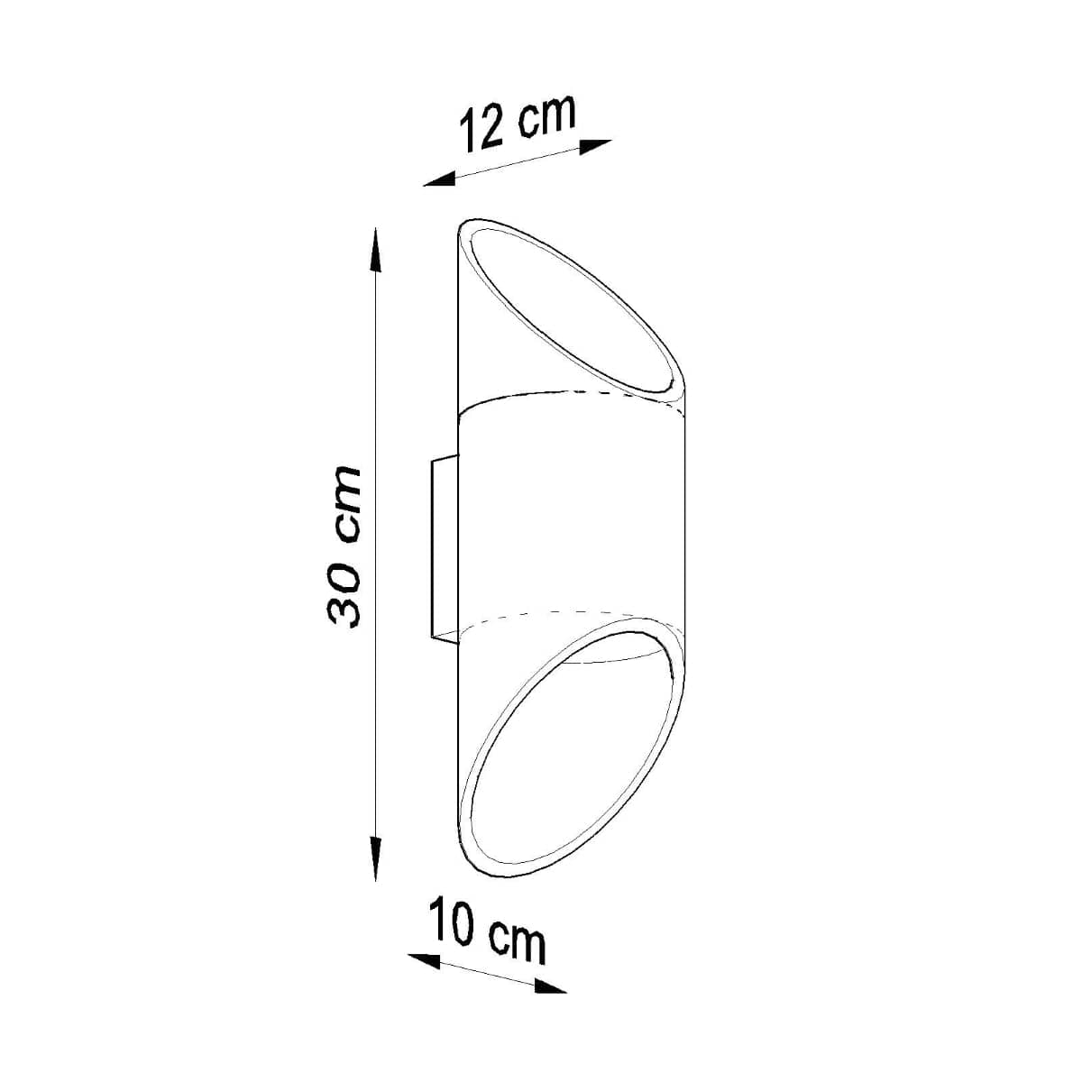 Sollux Lighting Penne White Aluminum Wall Lamp - Minimalist G9 LED Light - 10x12x30 cm