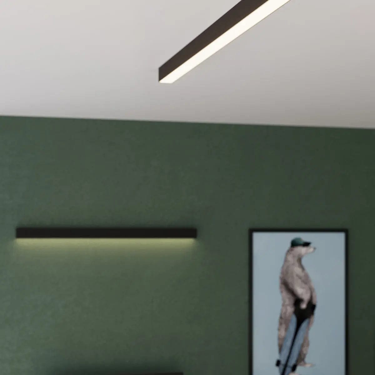 Sollux Lighting PINNE 200 Black Wall Lamp - Minimalist Modern Design - High CRI LED for Vibrant Colors - Flicker-Free & Eye-Friendly - Energy Efficient with 5-Year Warranty