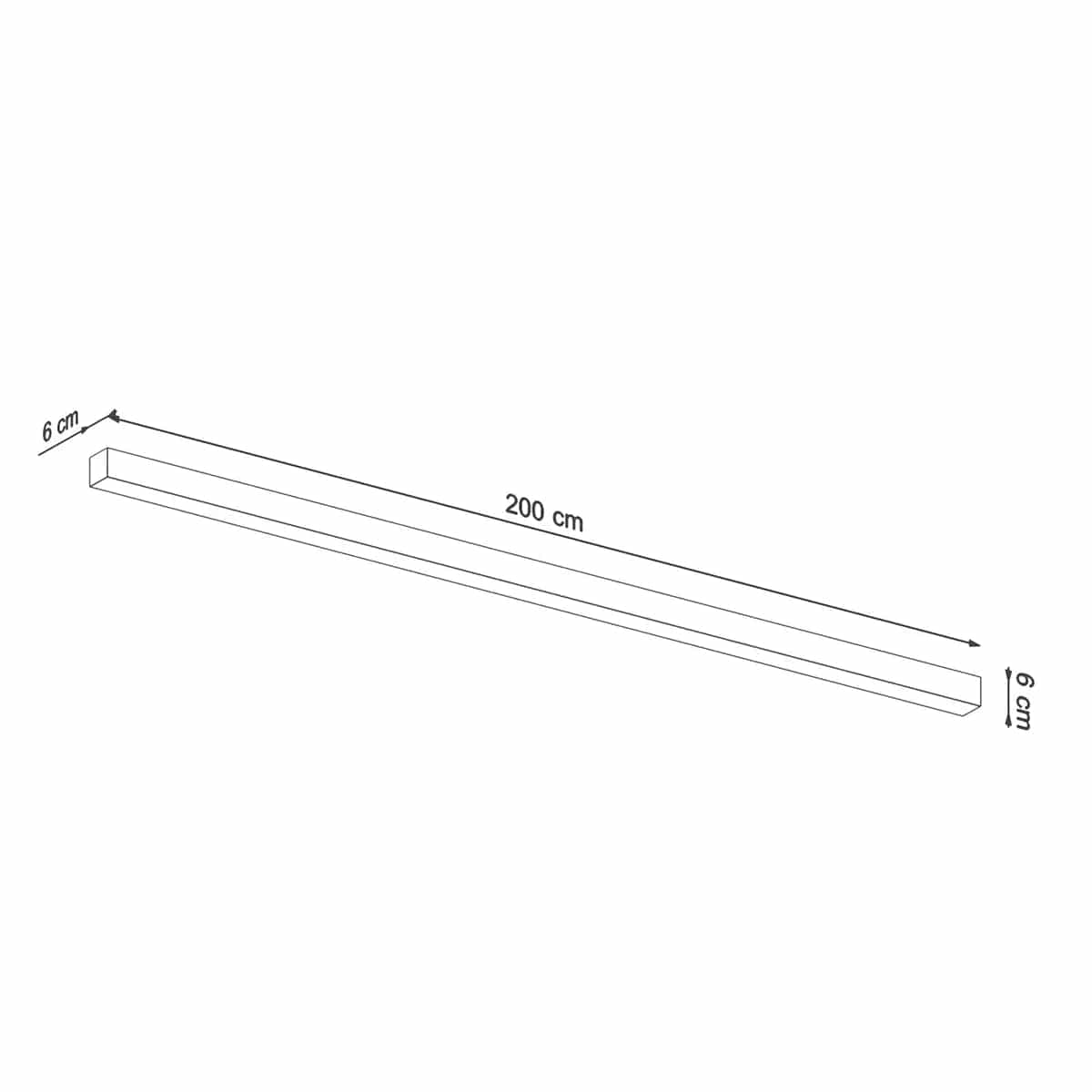 Sollux Lighting PINNE 200 Black Wall Lamp - Minimalist Modern Design - High CRI LED for Vibrant Colors - Flicker-Free & Eye-Friendly - Energy Efficient with 5-Year Warranty